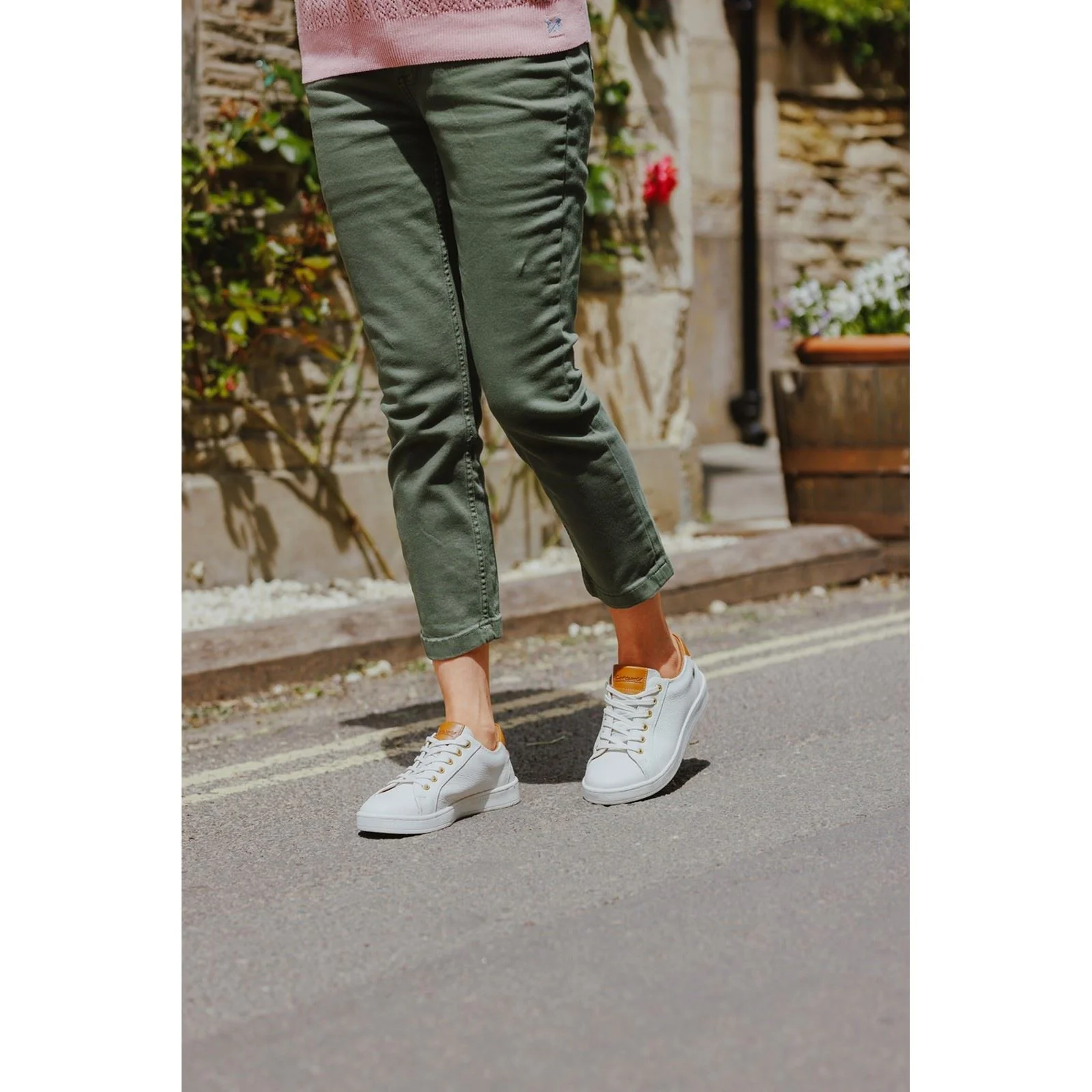 Cotswold Radcot Leather Women's White Trainers - Image 6
