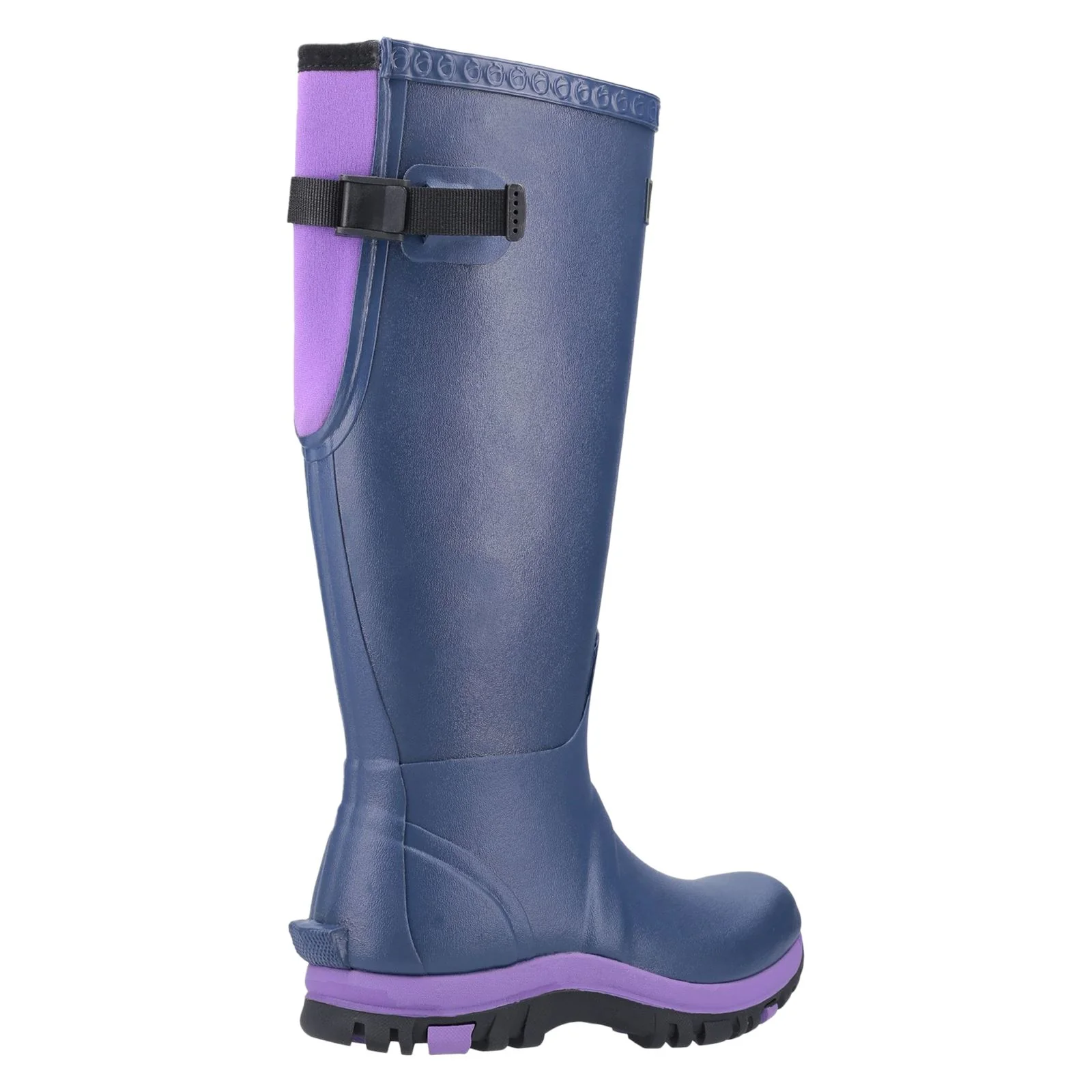 Cotswold Women's Realm Adjustable Wellington Boot in Blue/Purple - Image 6