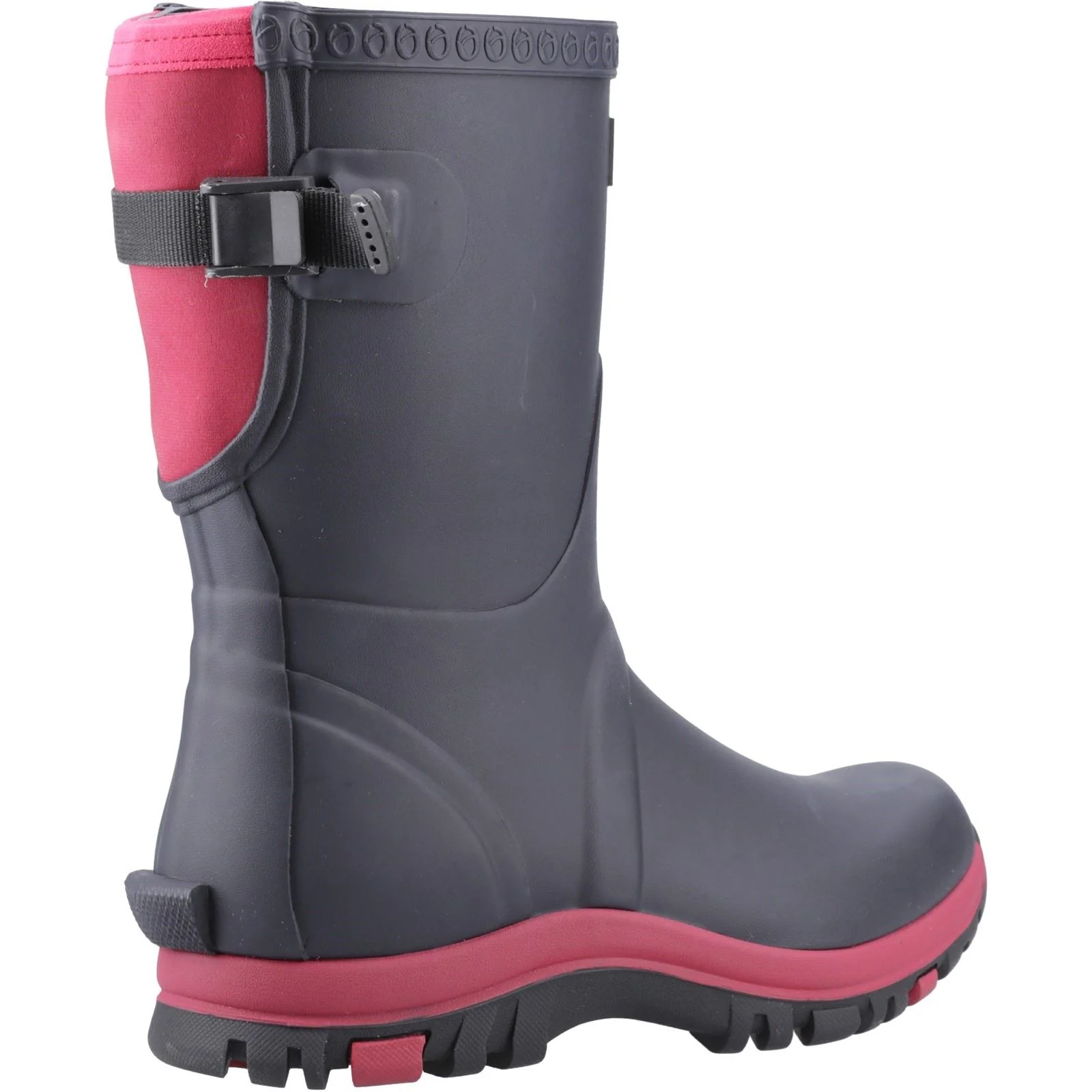 Cotswold Realm Rubber Women's Navy/Pink Wellington Boots - Image 2