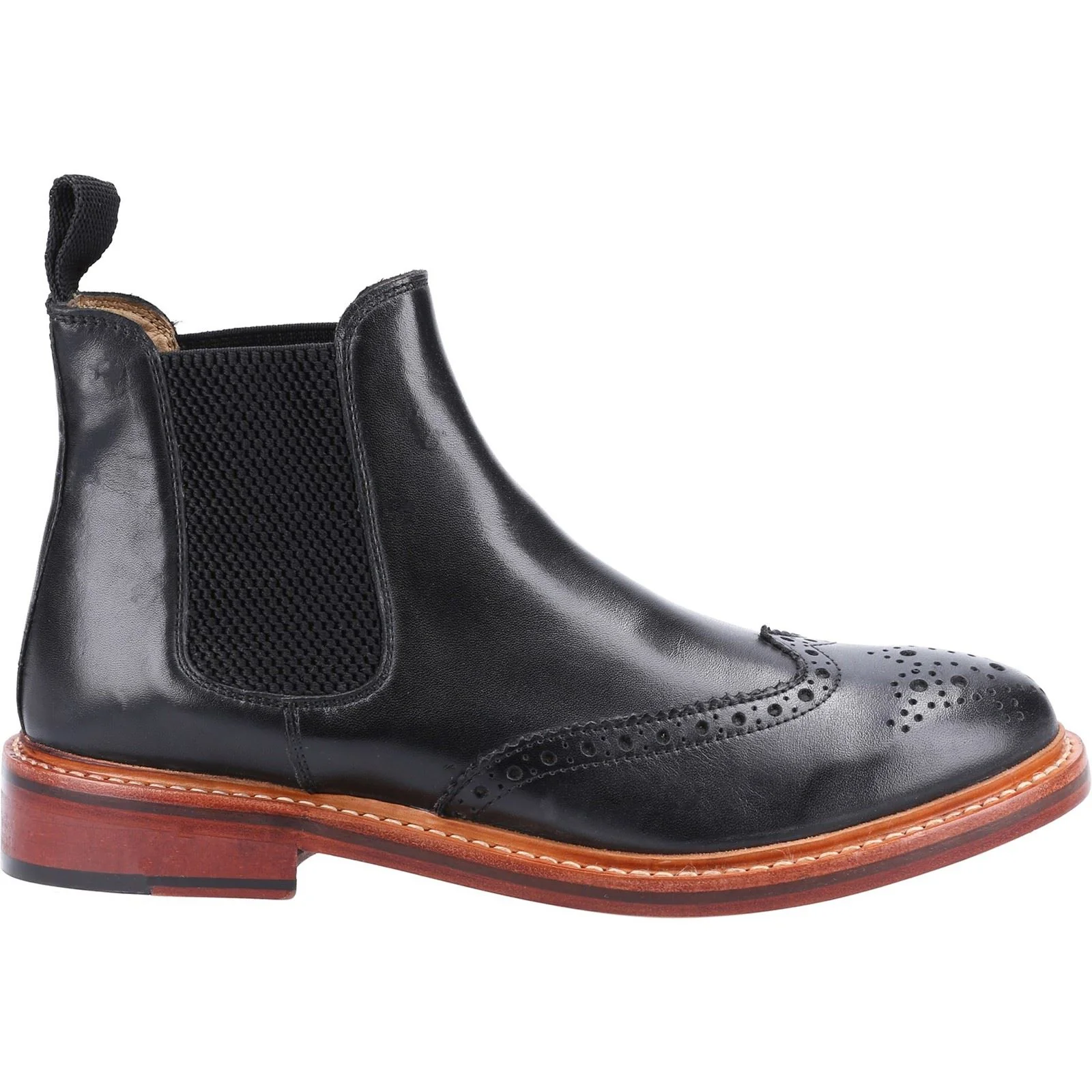 Cotswold Men's Siddington Leather Goodyear Welt Boot in Black - Image 4