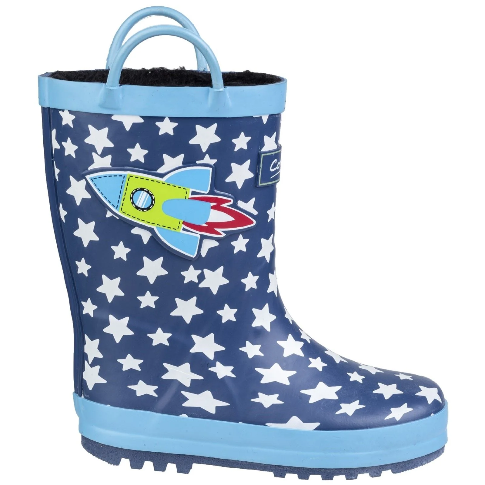Cotswold Sprinkle Rubber Dark Blue & White Wellington Boots - Image 4
