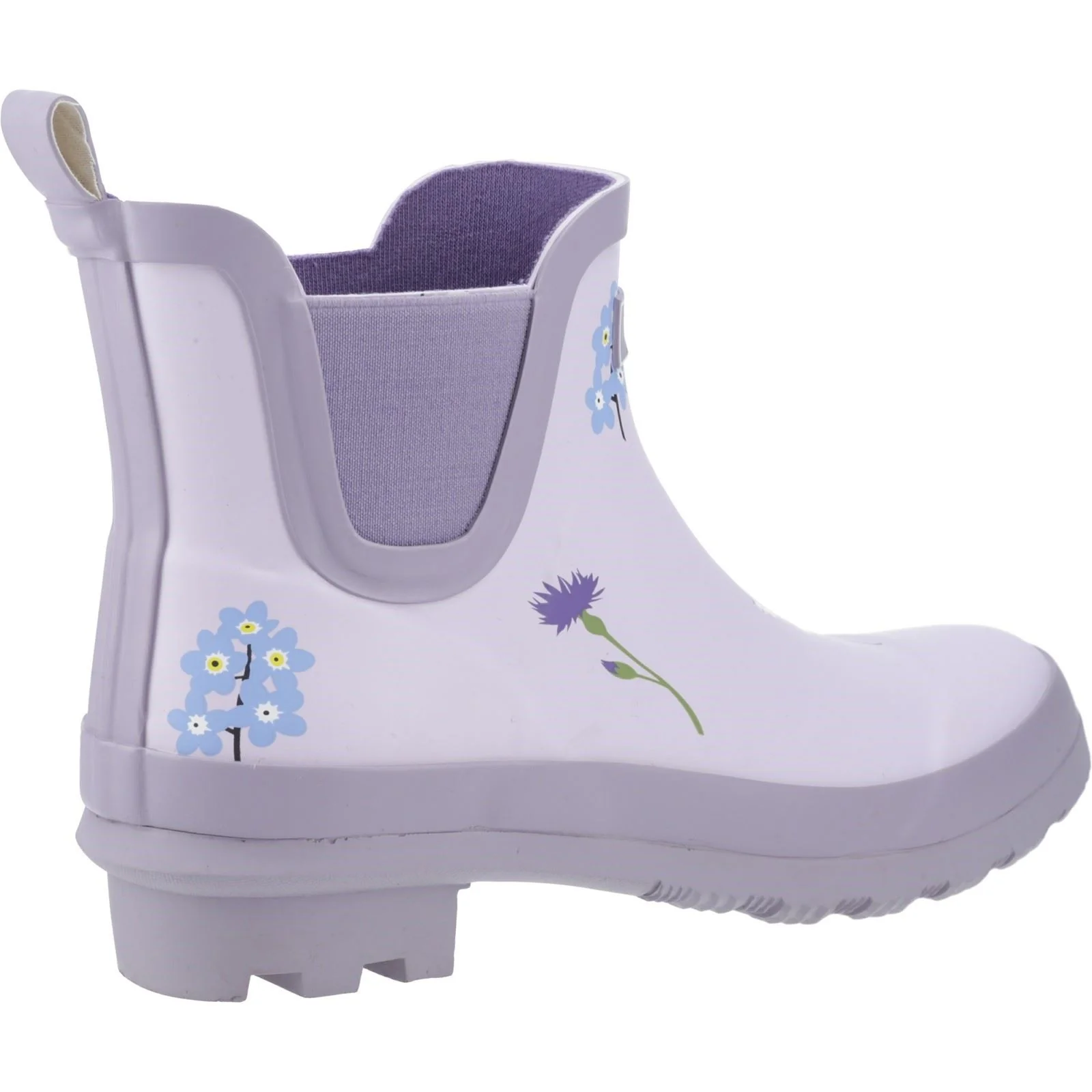 Cotswold Wildflower Ankle Rubber Women's Lilac Wellington Boots - Image 2