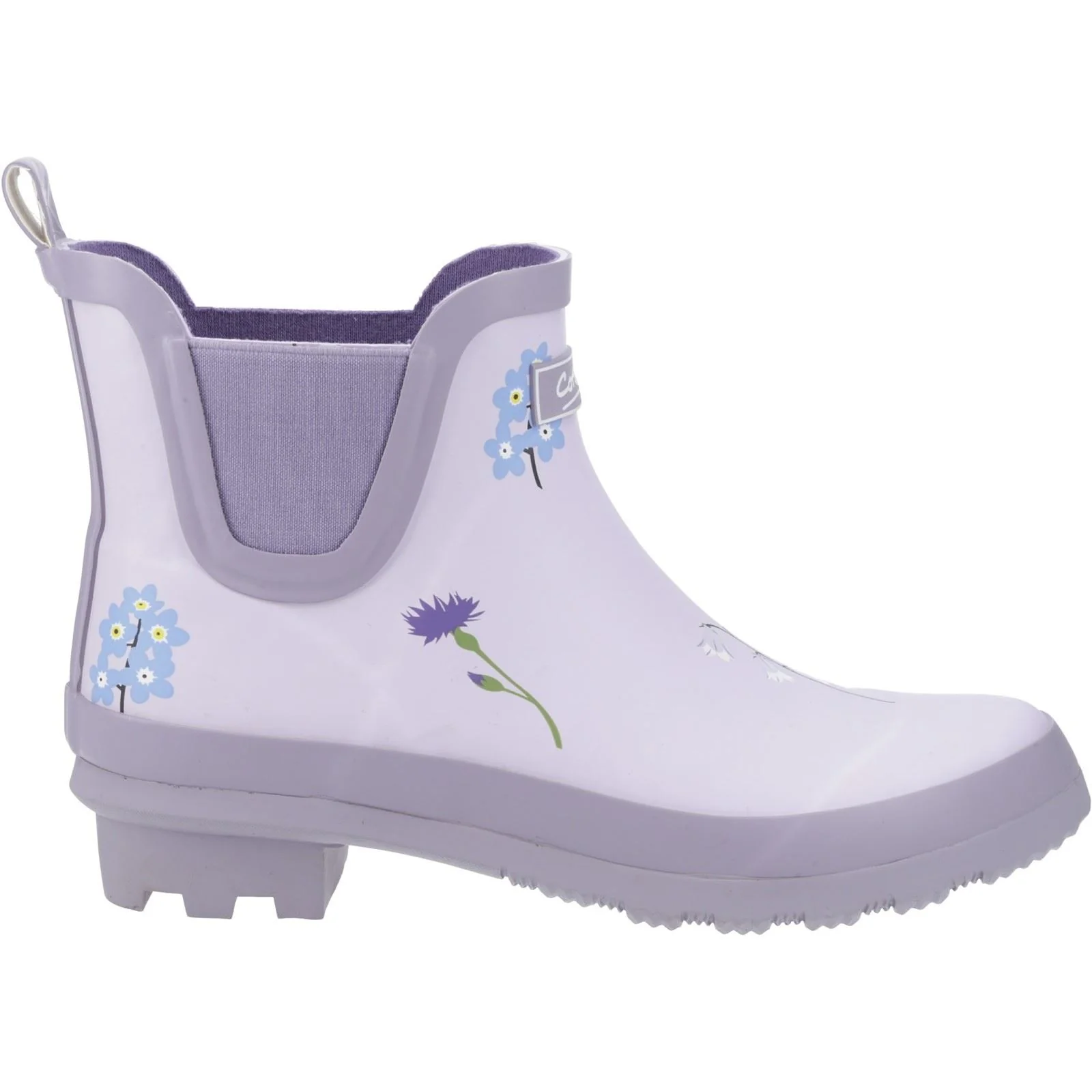 Cotswold Wildflower Ankle Rubber Women's Lilac Wellington Boots - Image 5