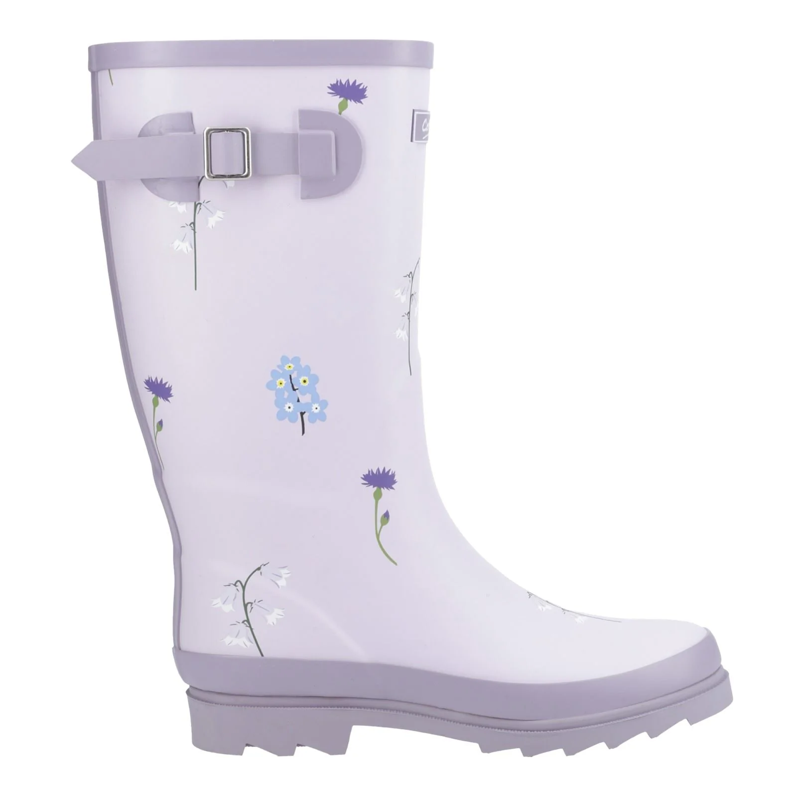 Cotswold Wildflower Tall Rubber Women's Lilac Wellington Boots - Image 9