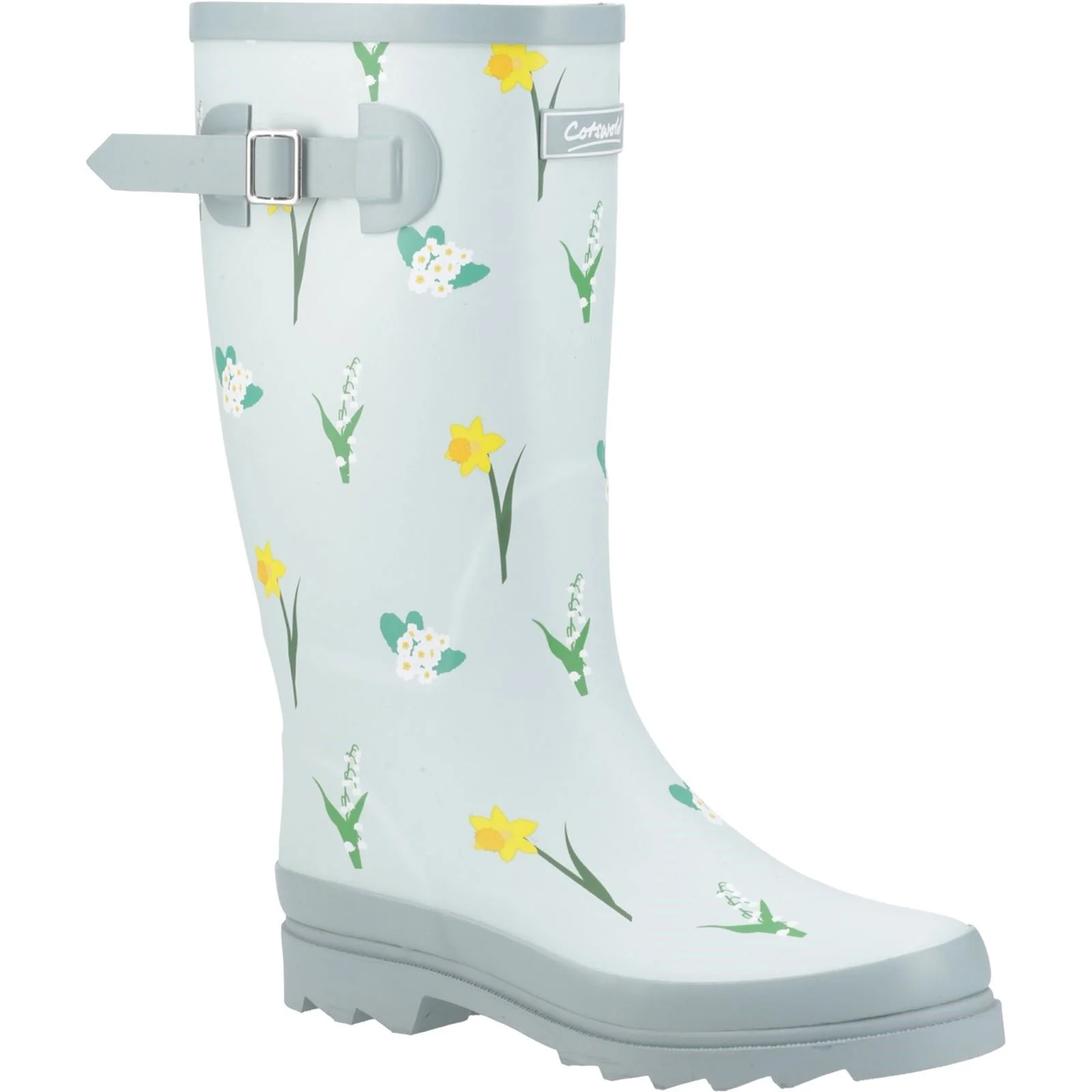 Cotswold Wildflower Tall Rubber Women's Mint Wellington Boots