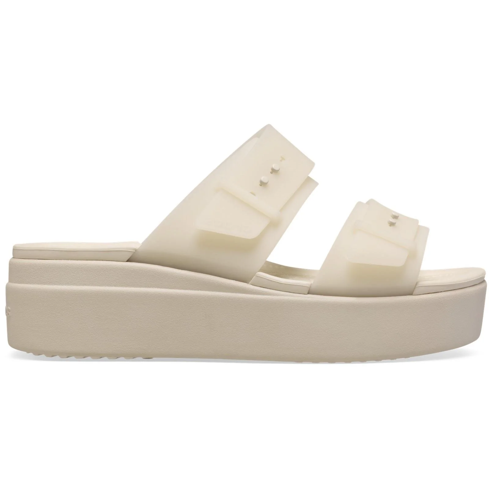 Crocs Brooklyn Buckle Low Wedge Women's Sandstone Sandals - Image 7