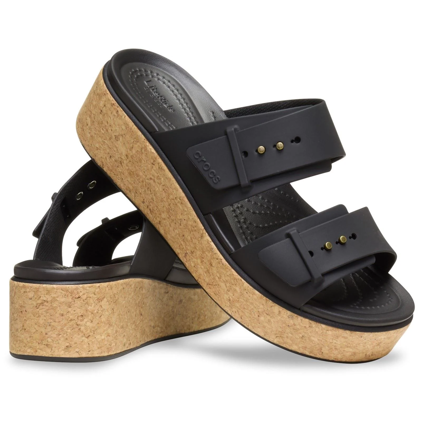 Crocs Brooklyn Buckle Women's Black Sandals - Image 3