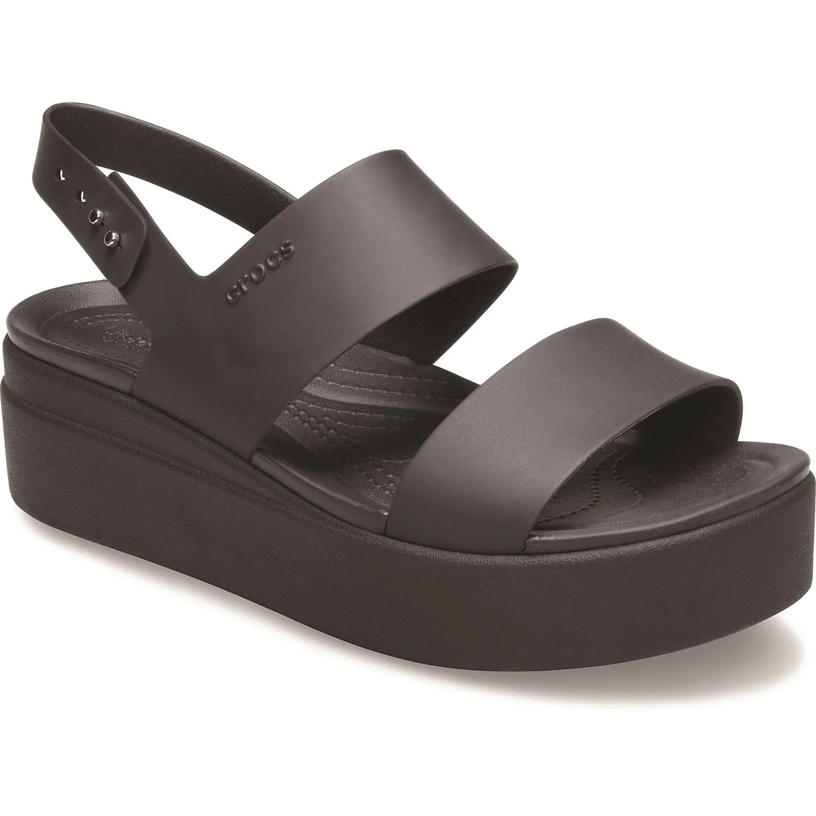 Crocs Women's Brooklyn Low Wedge Platform Sandal in Black