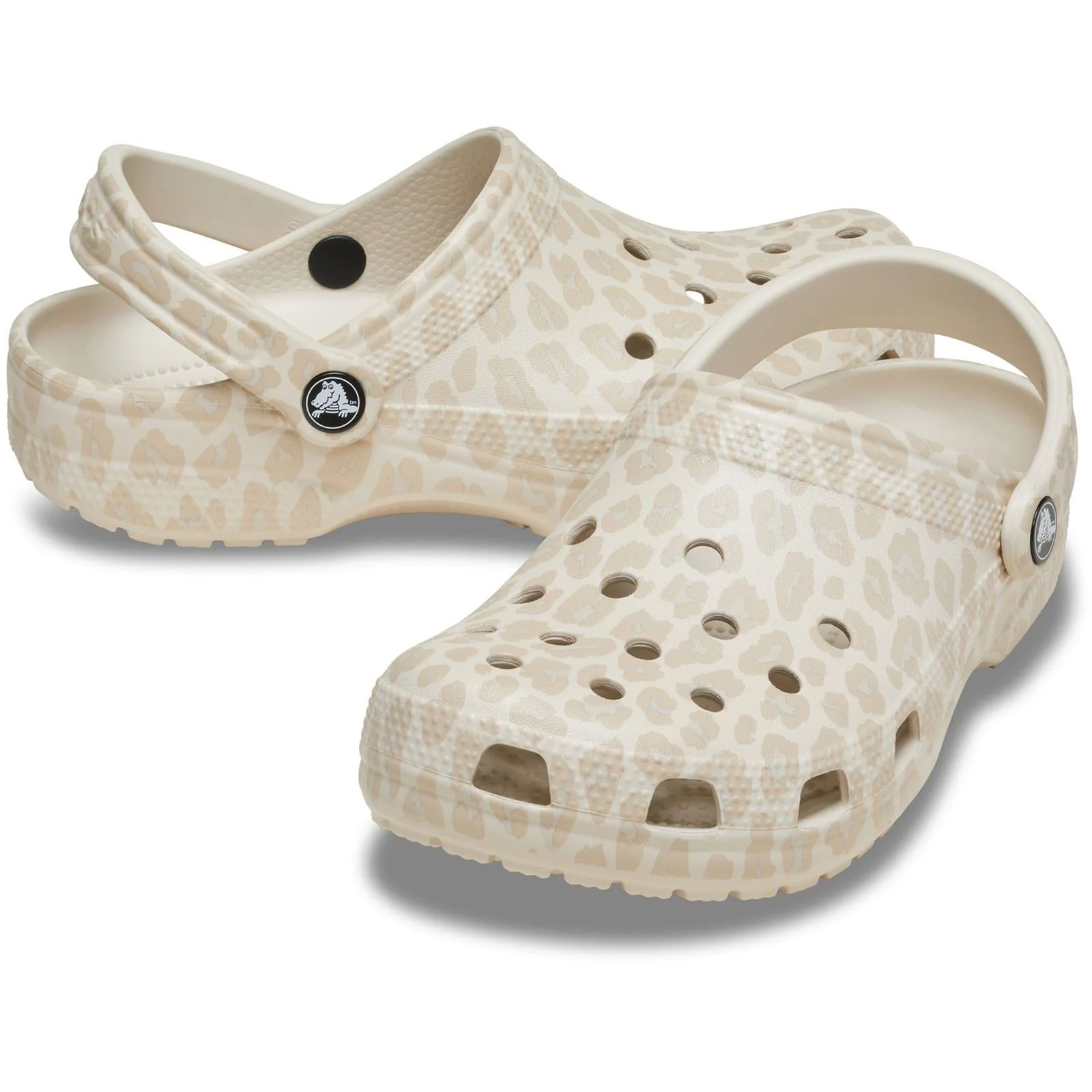 Crocs Classic Animal EVA Women's Almond Tint/Leopard Clogs - Image 3