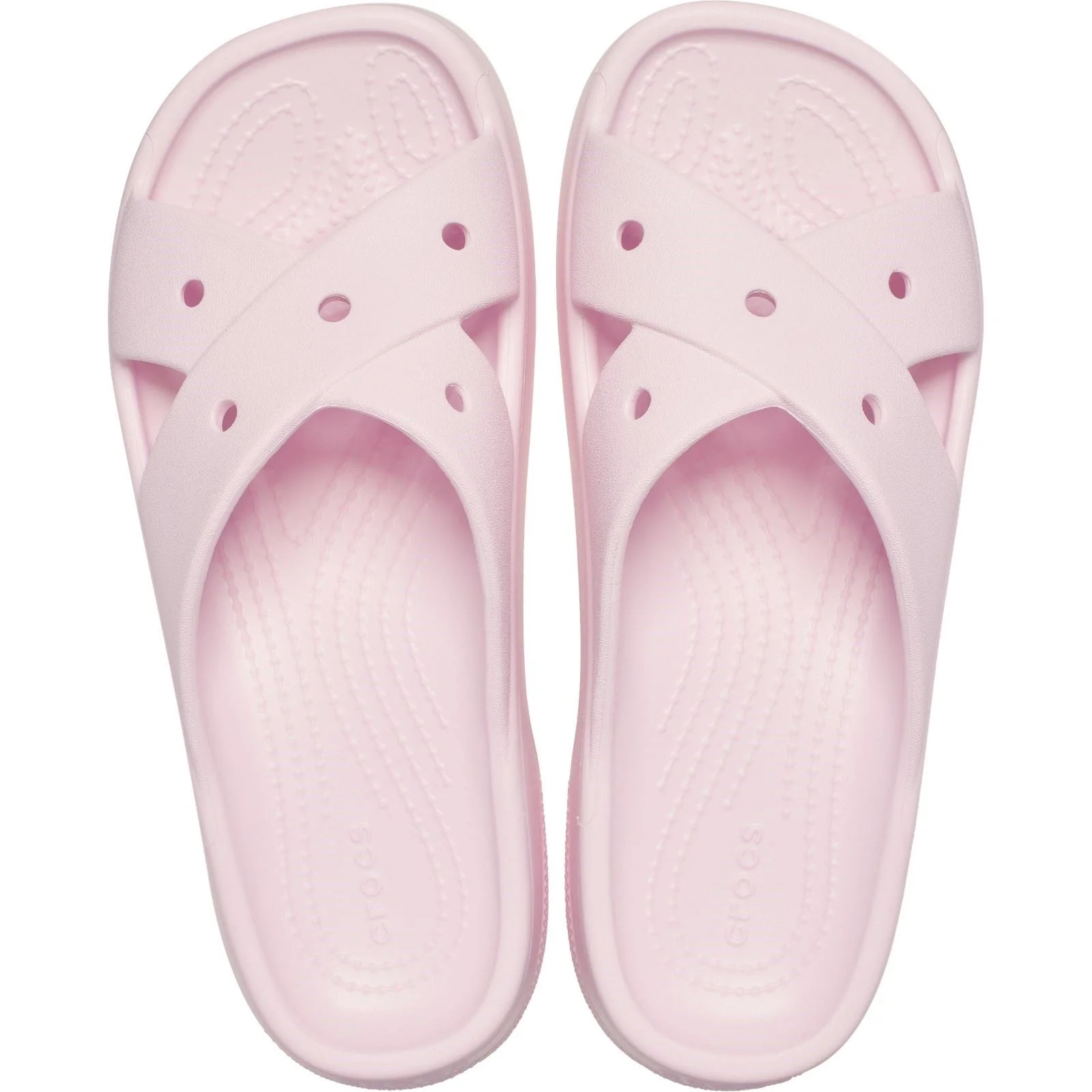Crocs Classic Cross Strap Thermoplastic Women's Pink Milk Sandals - Image 5