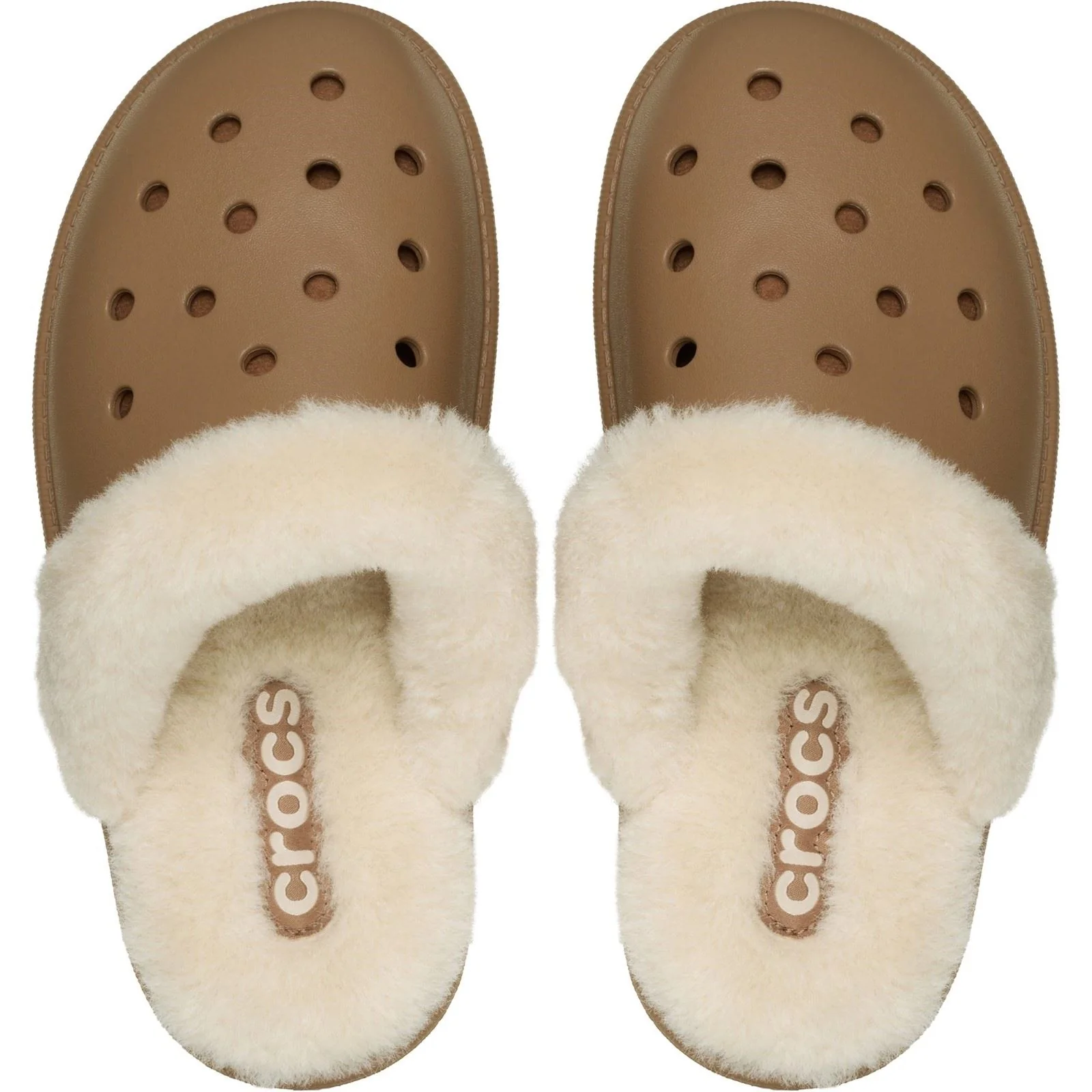 Crocs Classic Fuzz Scuff Thermoplastic Sepia Slippers - Image 5