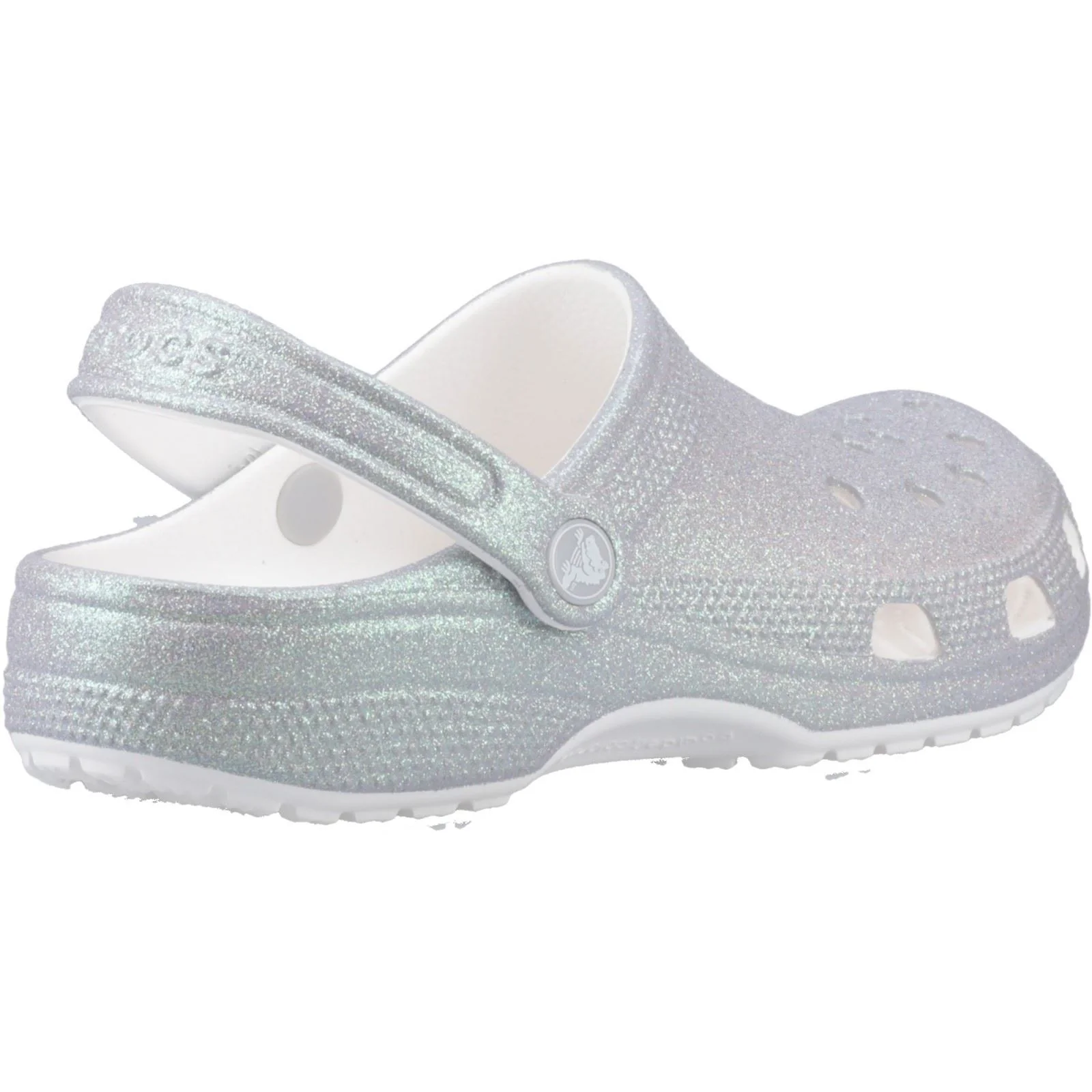 Crocs Classic Glitter EVA Women's White Standard Clogs - Image 2