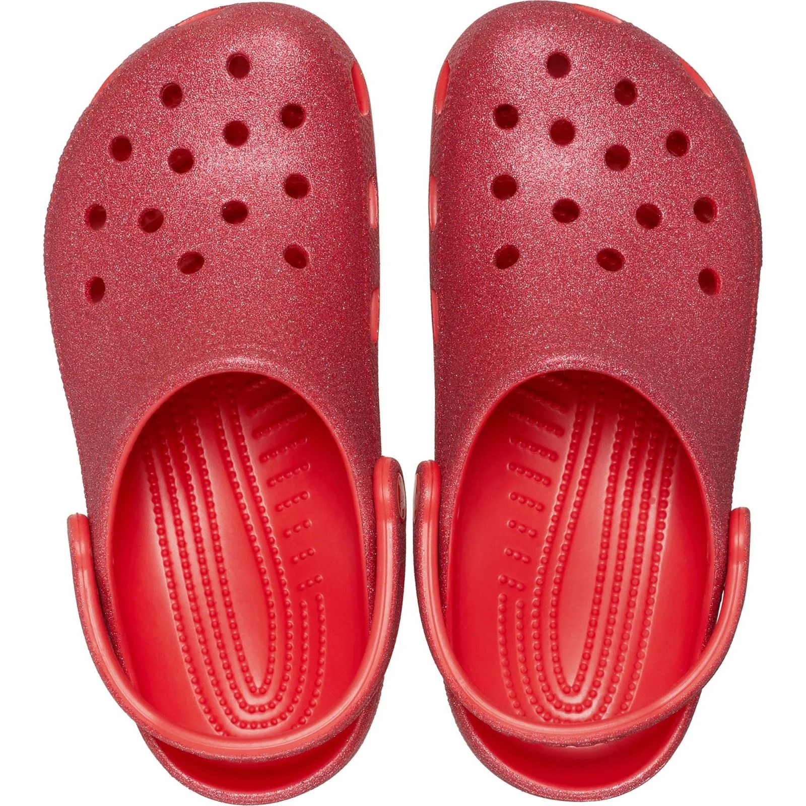 Crocs Classic Glitter Clog in Cherry Red - Image 5