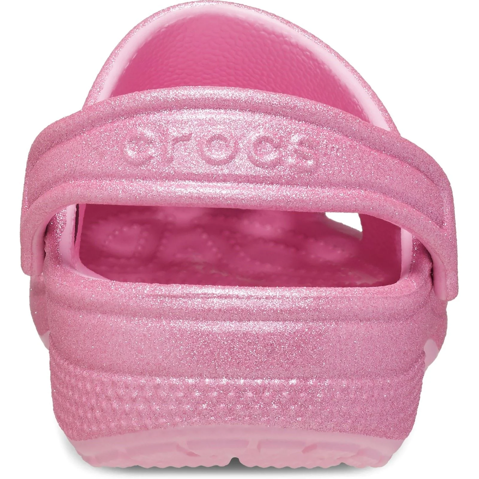 Crocs Classic Glitter Thermoplastic Pink Tweed Glitter Loafers - Image 2