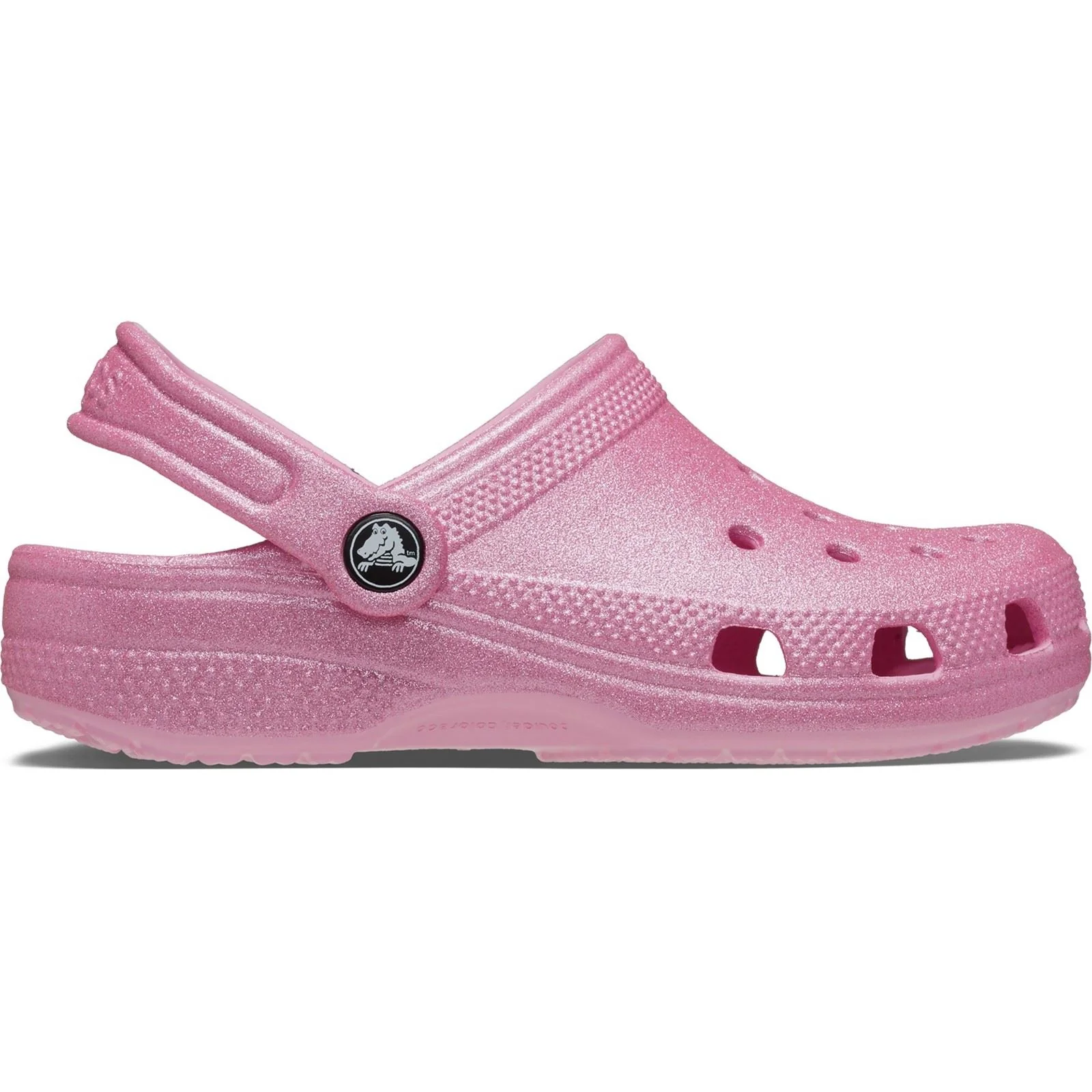 Crocs Classic Glitter Thermoplastic Pink Tweed Glitter Loafers - Image 6