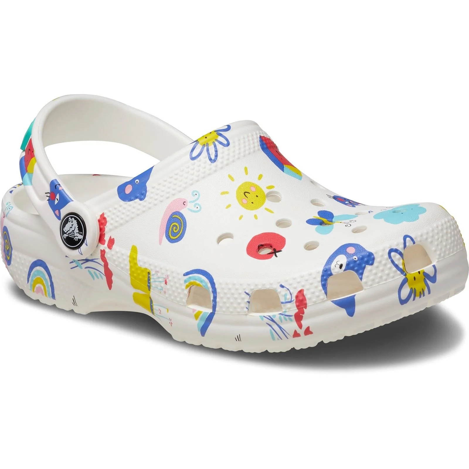 Crocs Classic Graphic Thermoplastic White/Multi Clogs