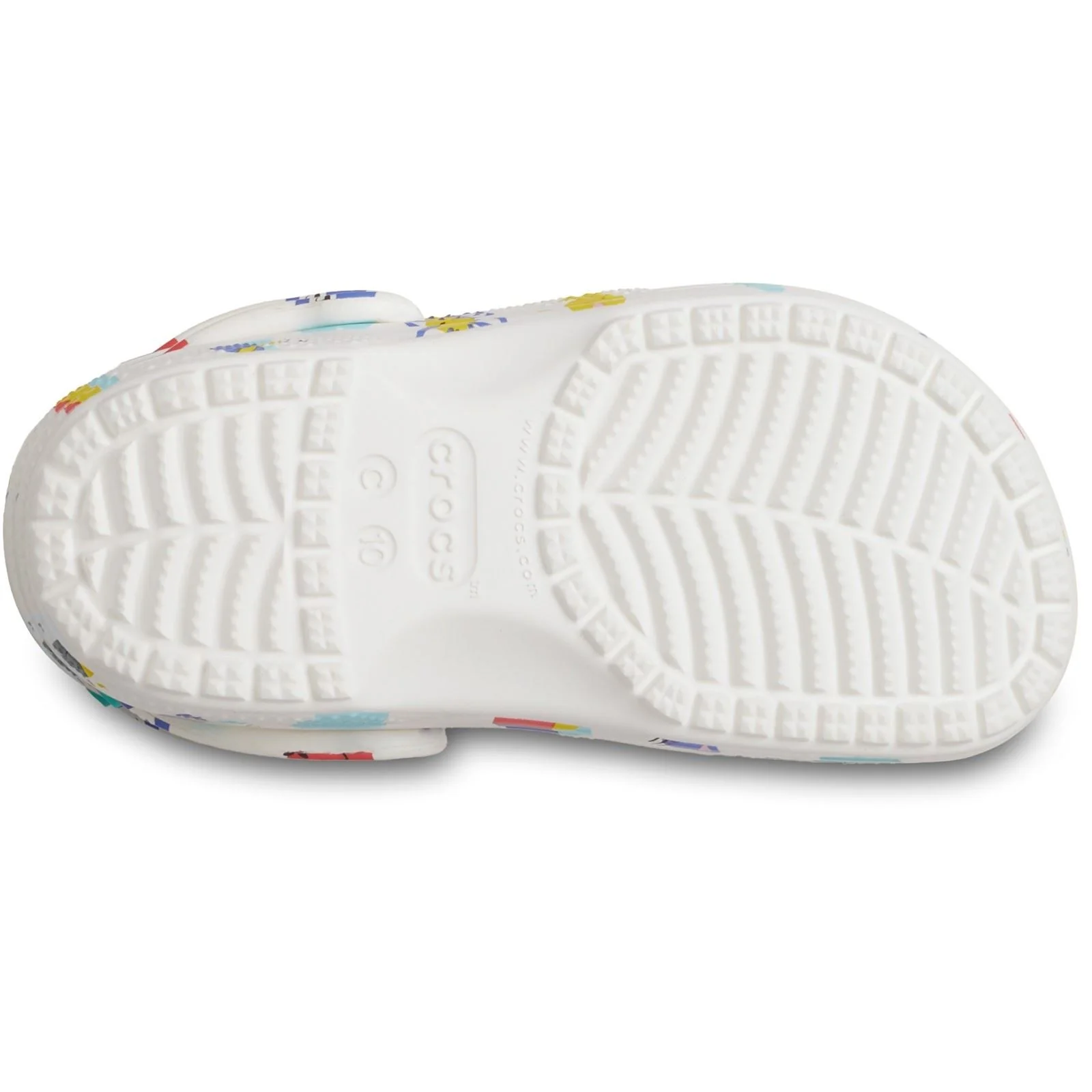 Crocs Classic Graphic Thermoplastic White/Multi Clogs - Image 5
