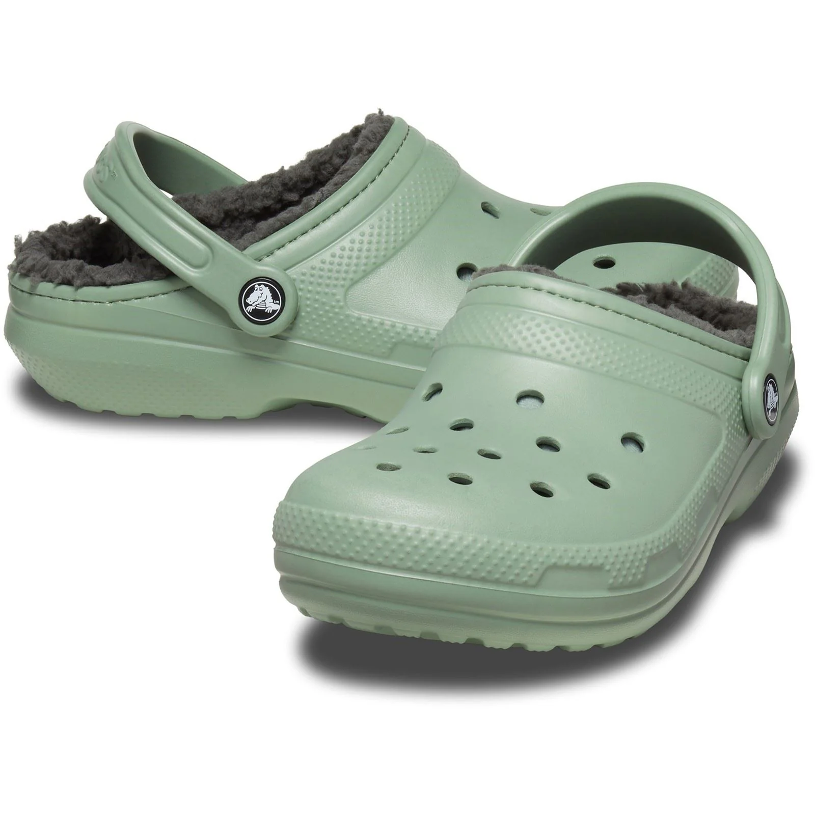 Crocs Men's Classic Lined Clog in Moss/Multi - Image 3