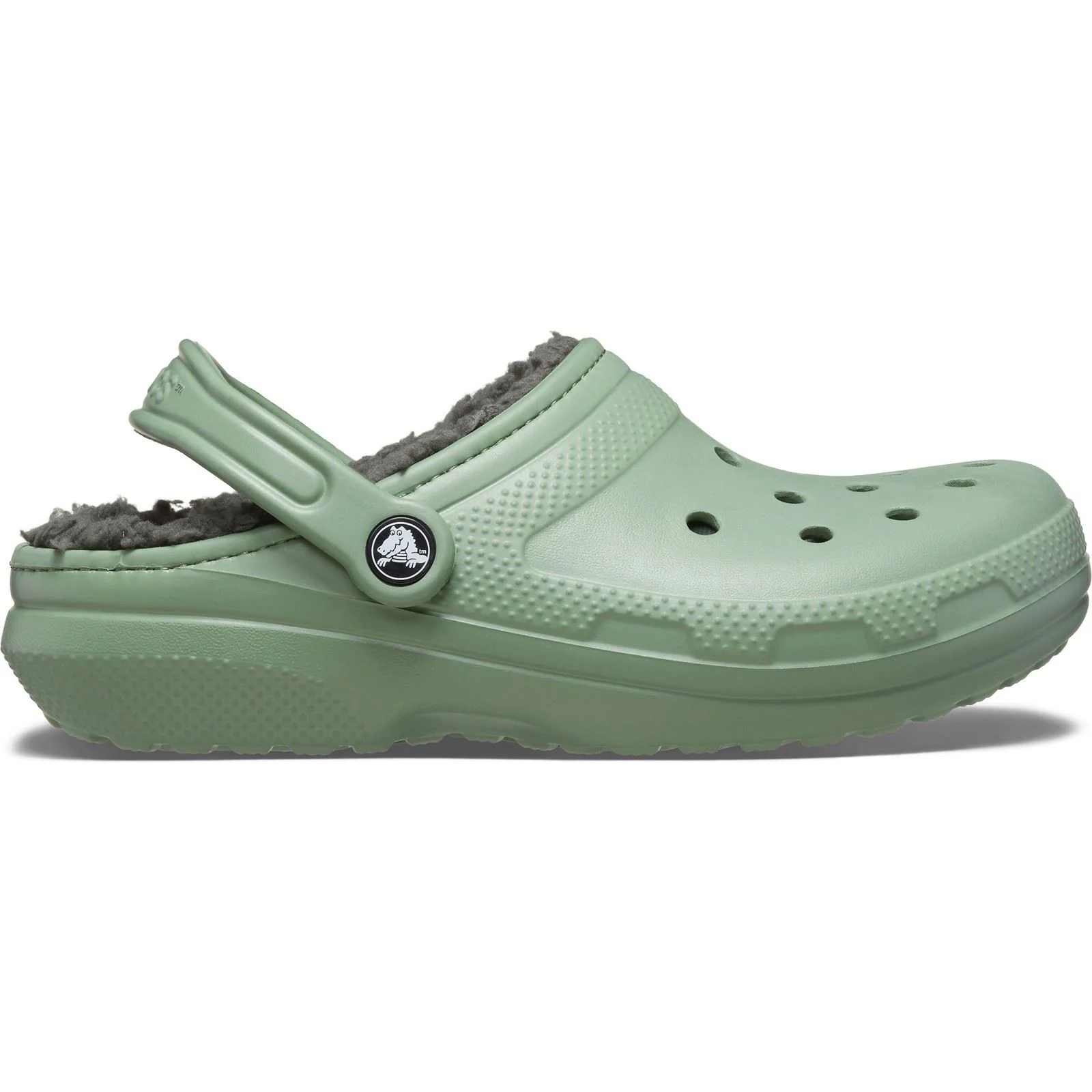 Crocs Men's Classic Lined Clog in Moss/Multi - Image 7
