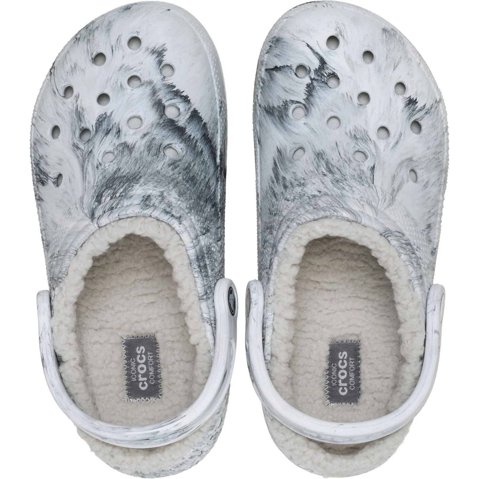 Crocs Classic Lined Clog Thermoplastic Women's Grey Swirl Clogs - Image 5