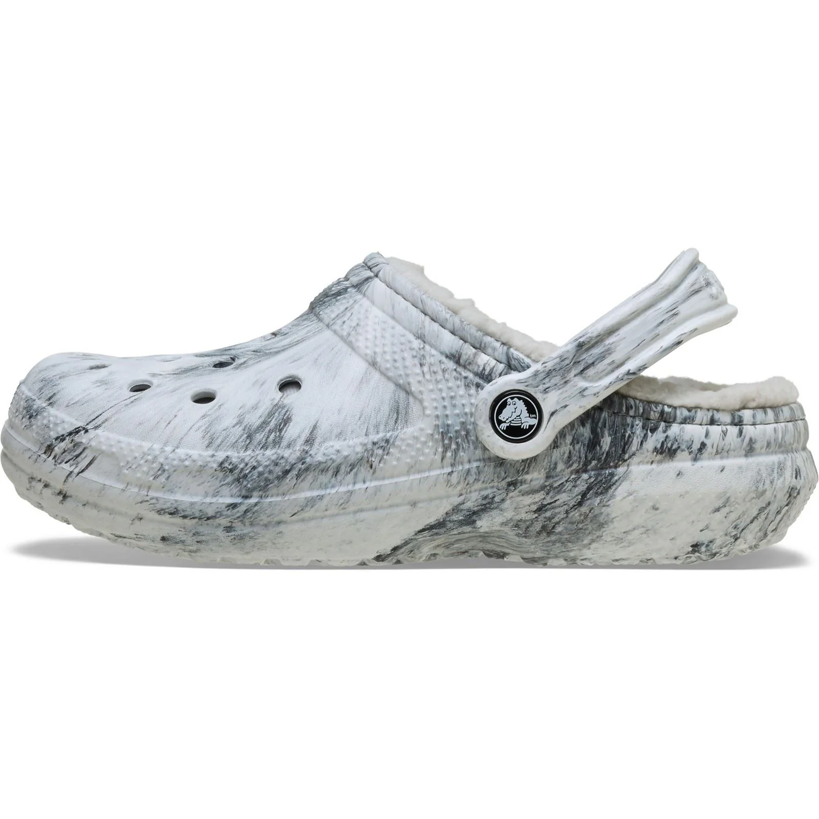 Crocs Classic Lined Clog Thermoplastic Women's Grey Swirl Clogs - Image 6