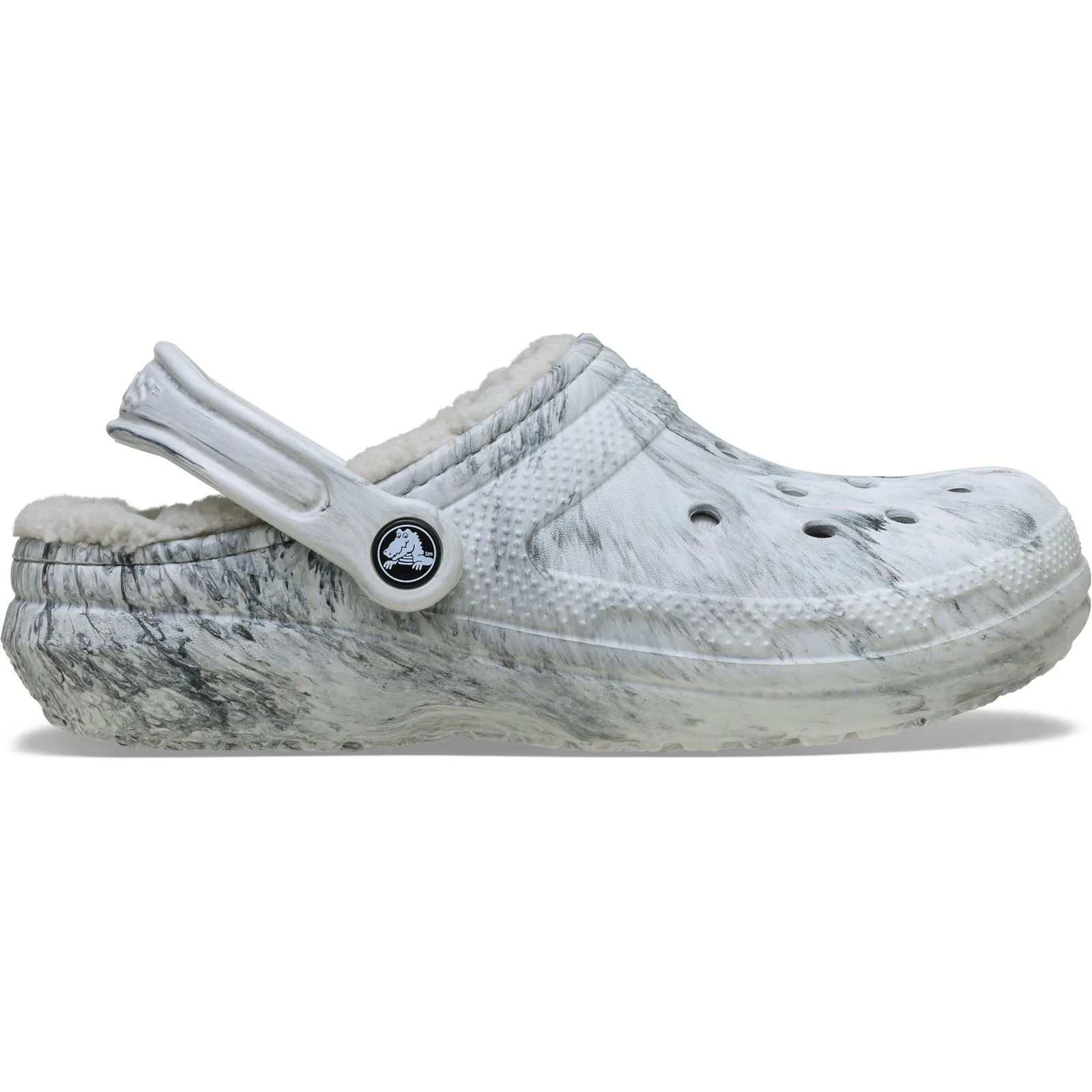 Crocs Classic Lined Clog Thermoplastic Women's Grey Swirl Clogs - Image 7