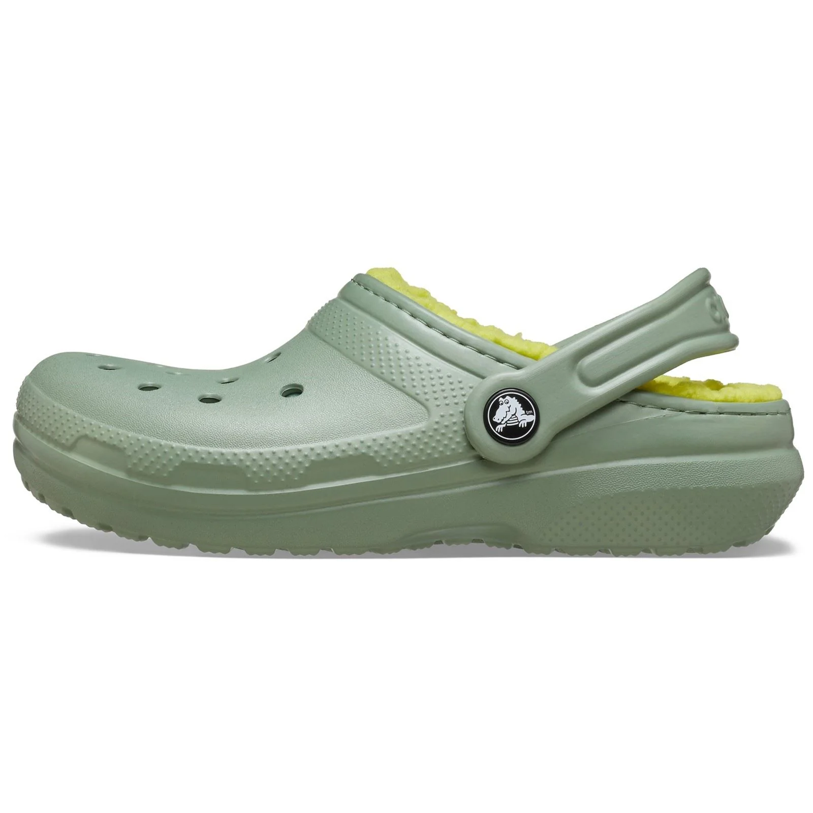 Crocs Classic Lined Thermoplastic Kid's Moss Clogs - Image 6