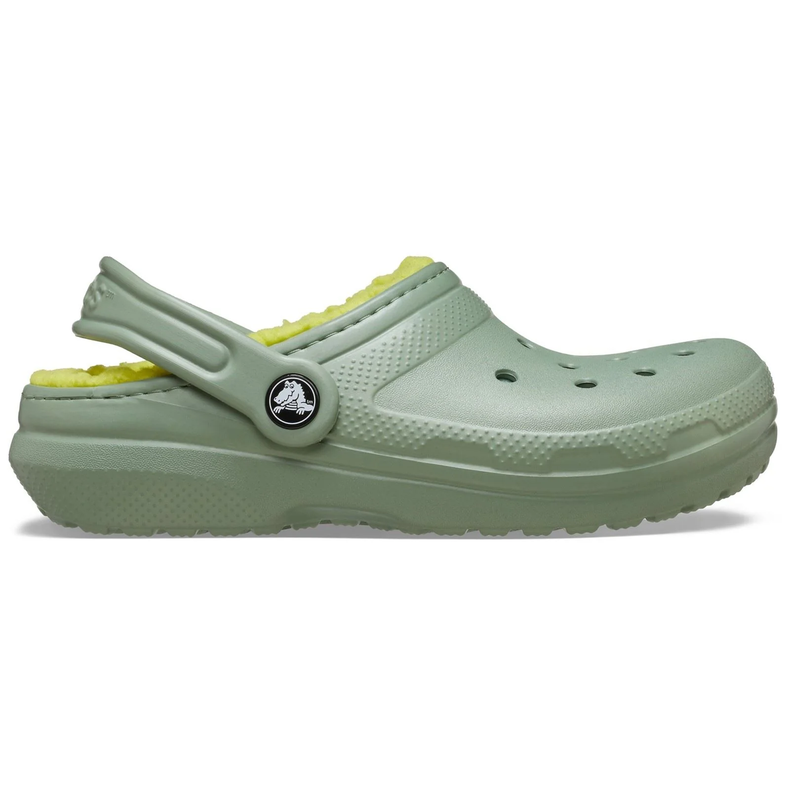 Crocs Classic Lined Thermoplastic Kid's Moss Clogs - Image 7