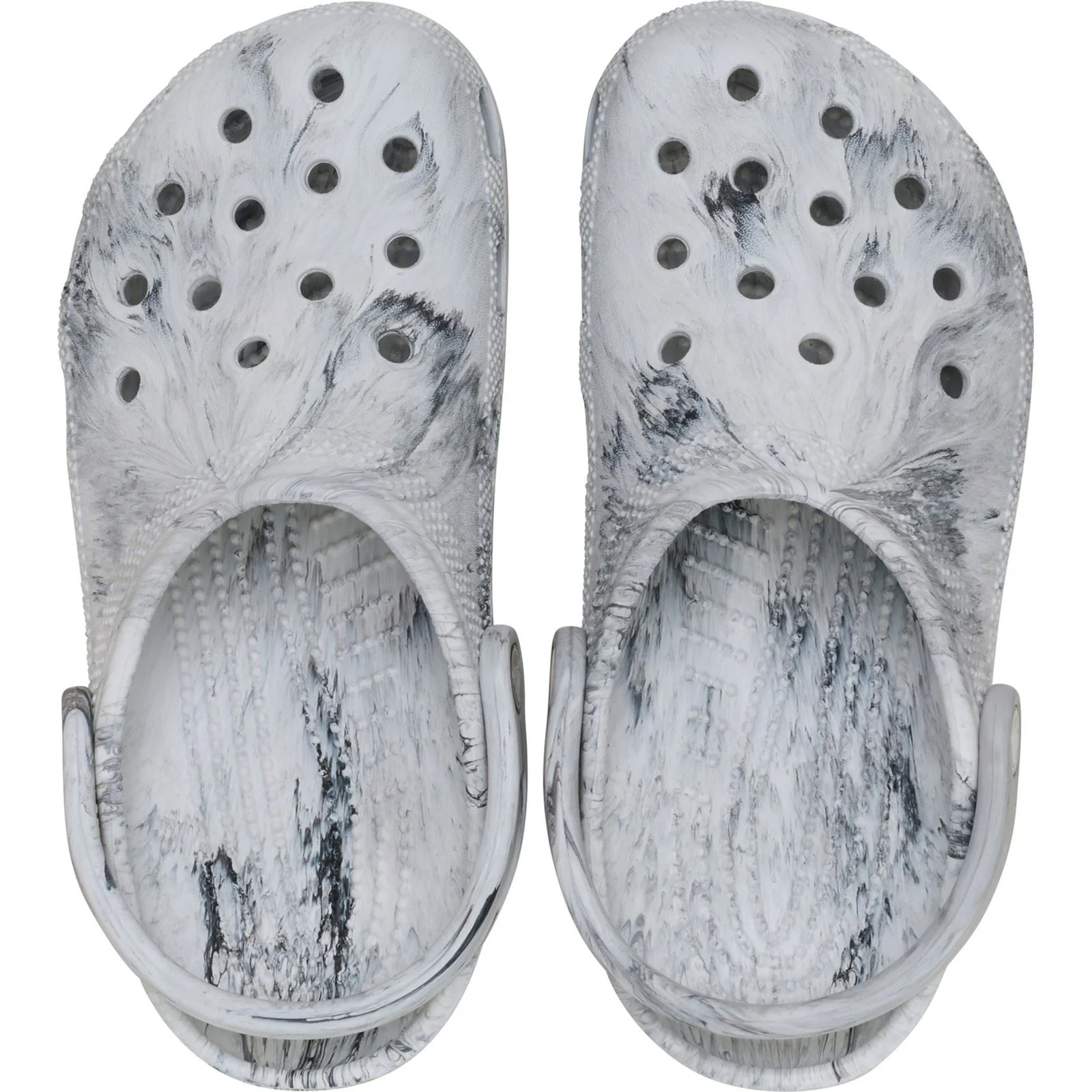 Crocs Classic Marbled Clog Thermoplastic White/Black Clogs - Image 5