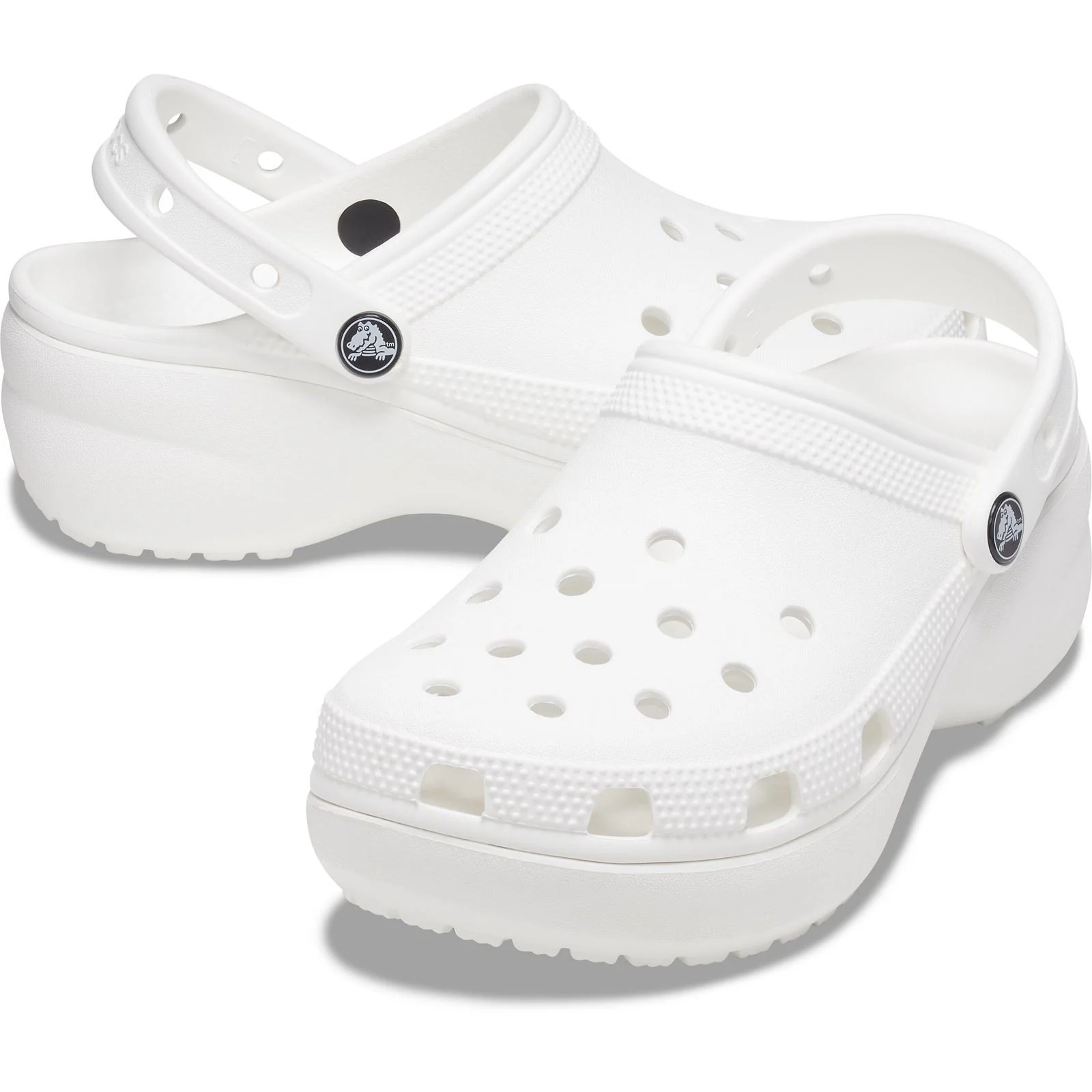 Crocs Women's Classic Platform Clog in White - Image 3