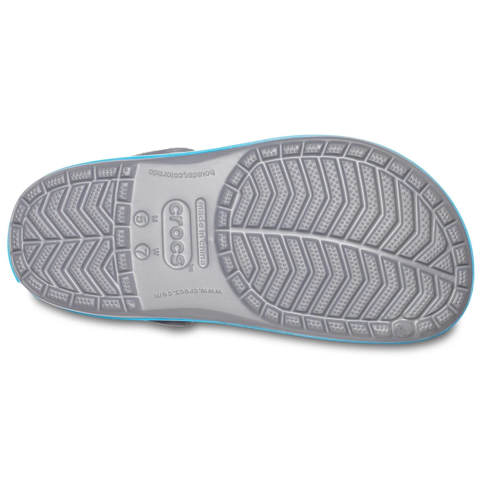 Crocs Crocband Croslite Rubber Men's Charcoal/Ocean Clogs - Image 3