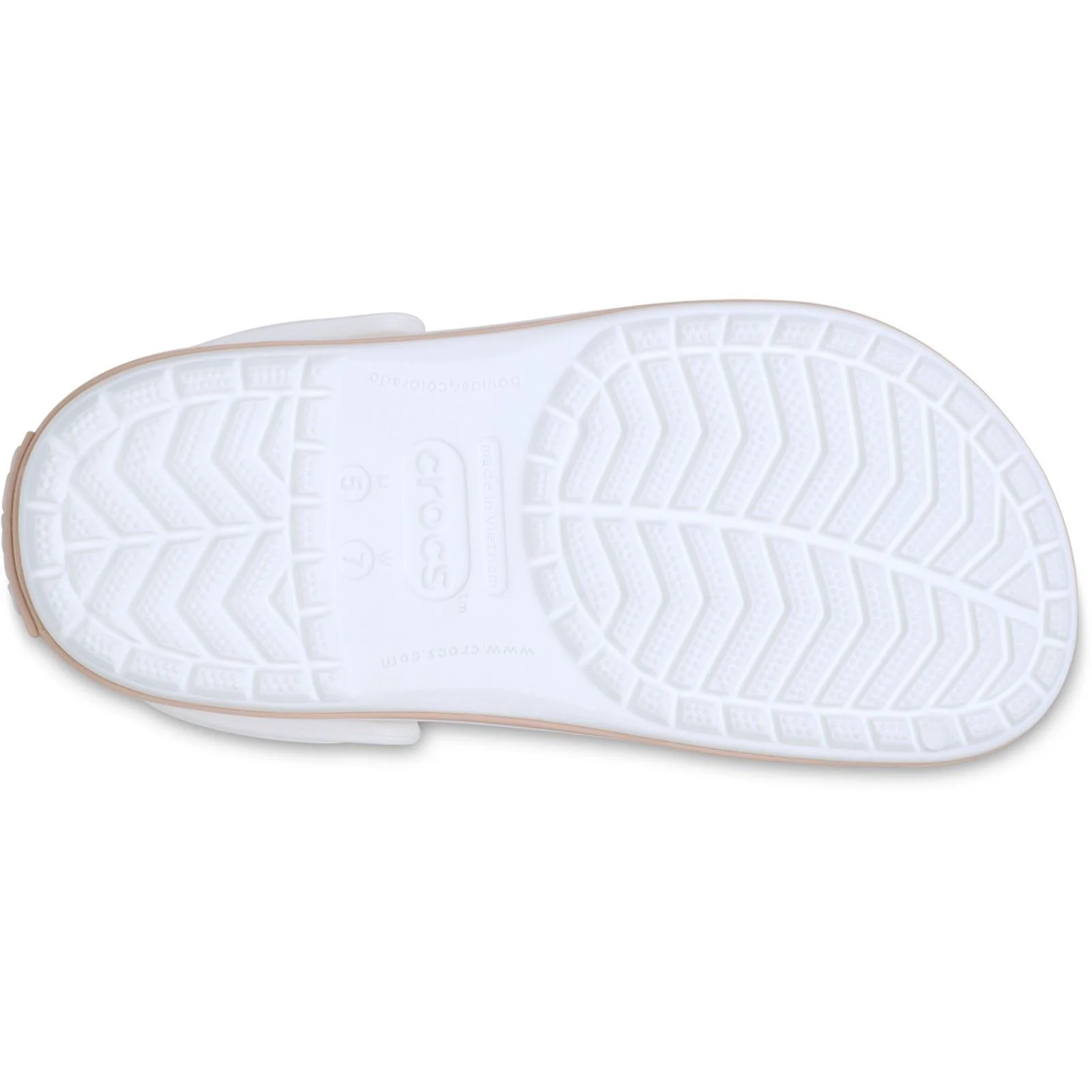 Crocs Crocband Thermoplastic White/Pink Caramel Clogs - Image 4
