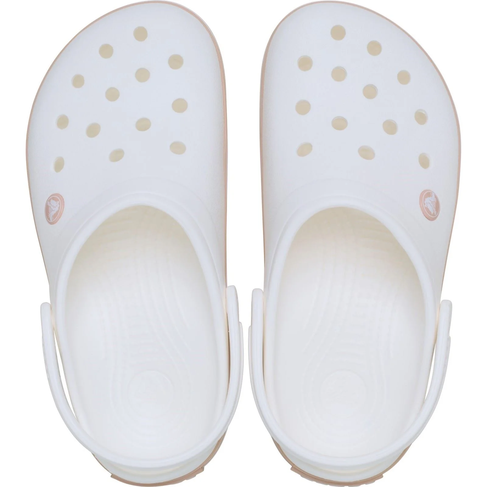 Crocs Crocband Thermoplastic White/Pink Caramel Clogs - Image 5
