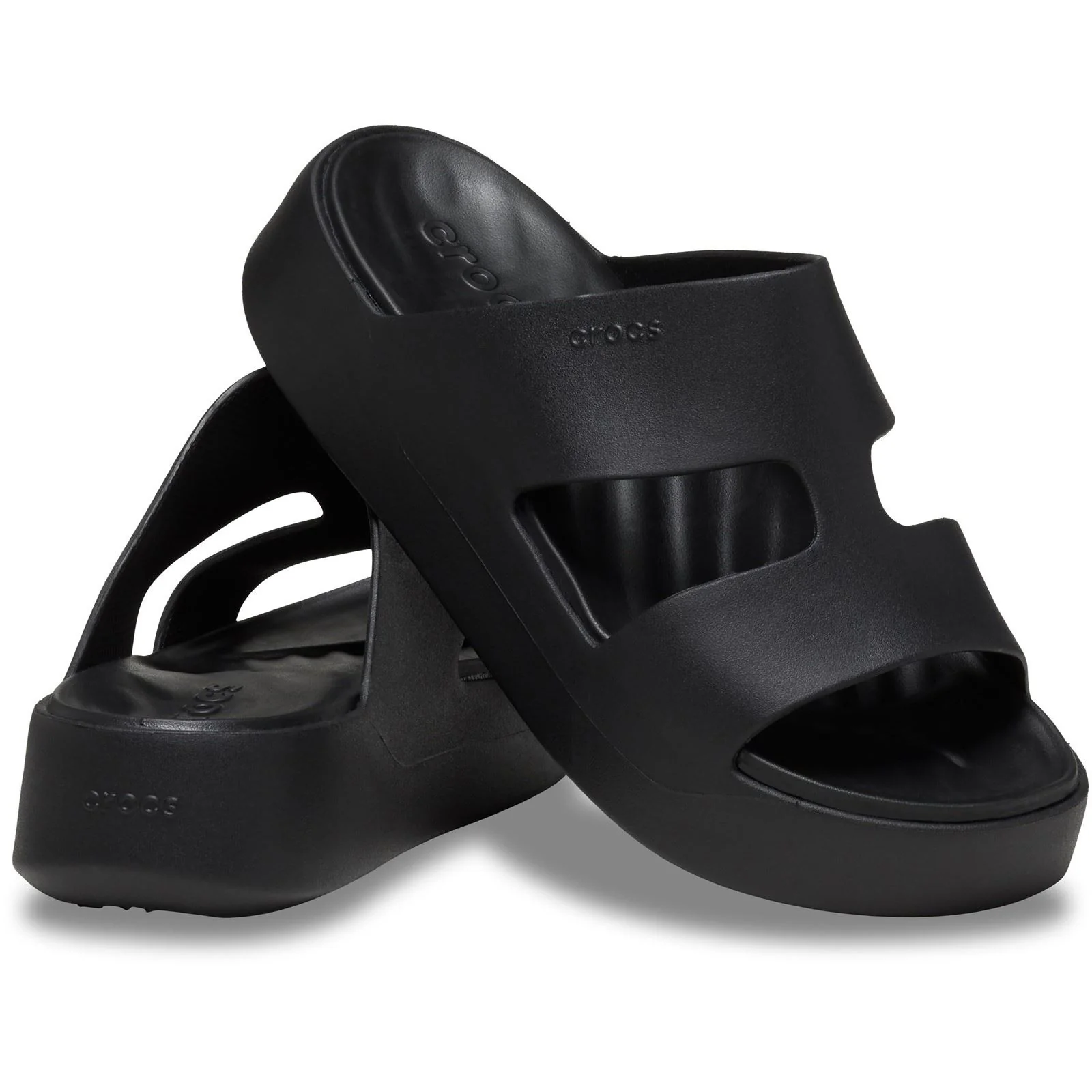 Crocs Women's Getaway Platform H-Strap Mule in Black - Image 3
