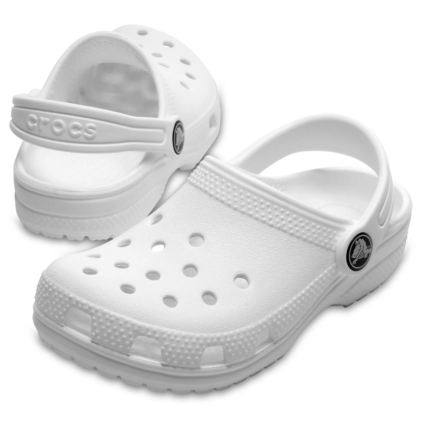 Crocs Kids' Classic Clog Thermoplastic White Clogs - Image 3
