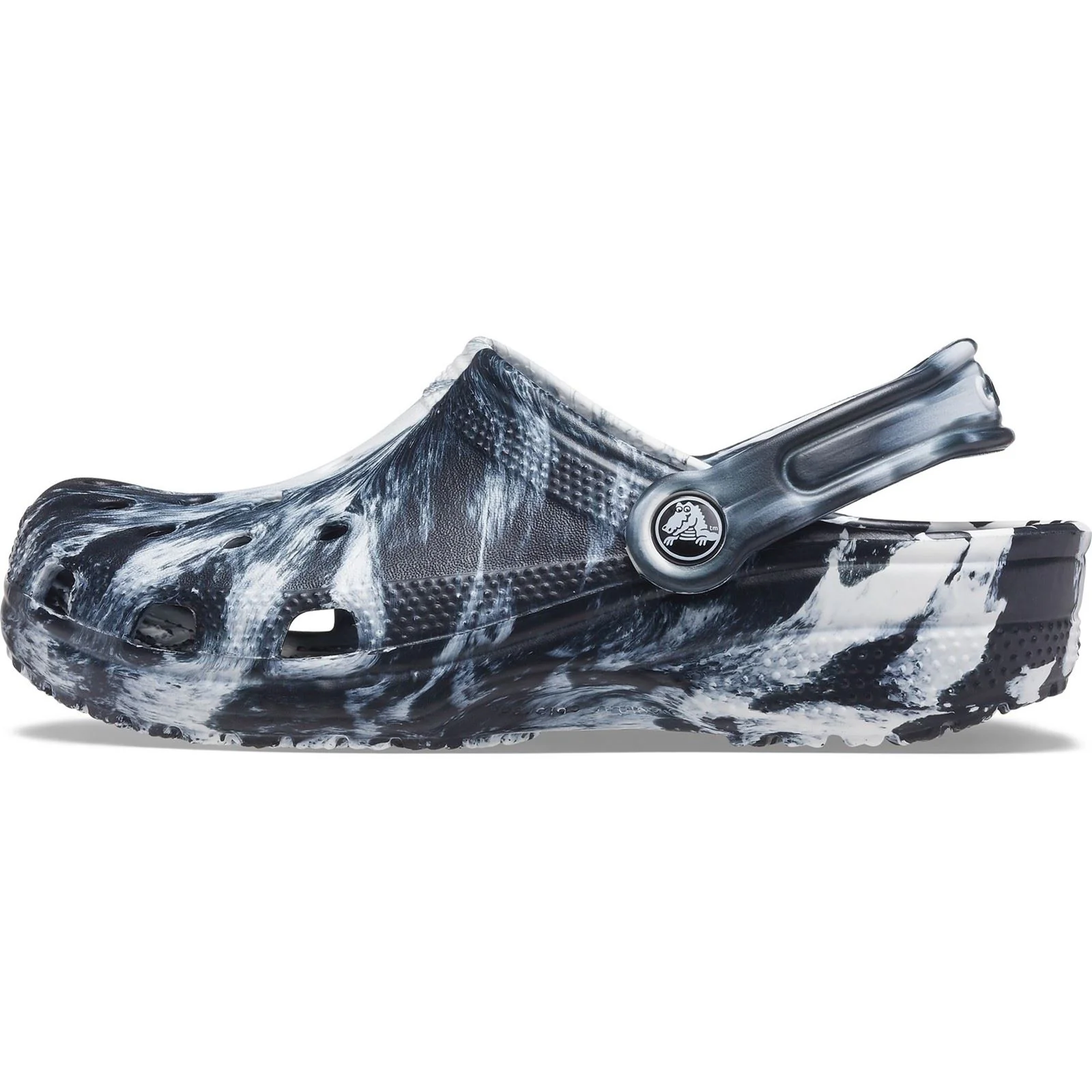 Crocs Marble Sandal in Black/White - Image 6