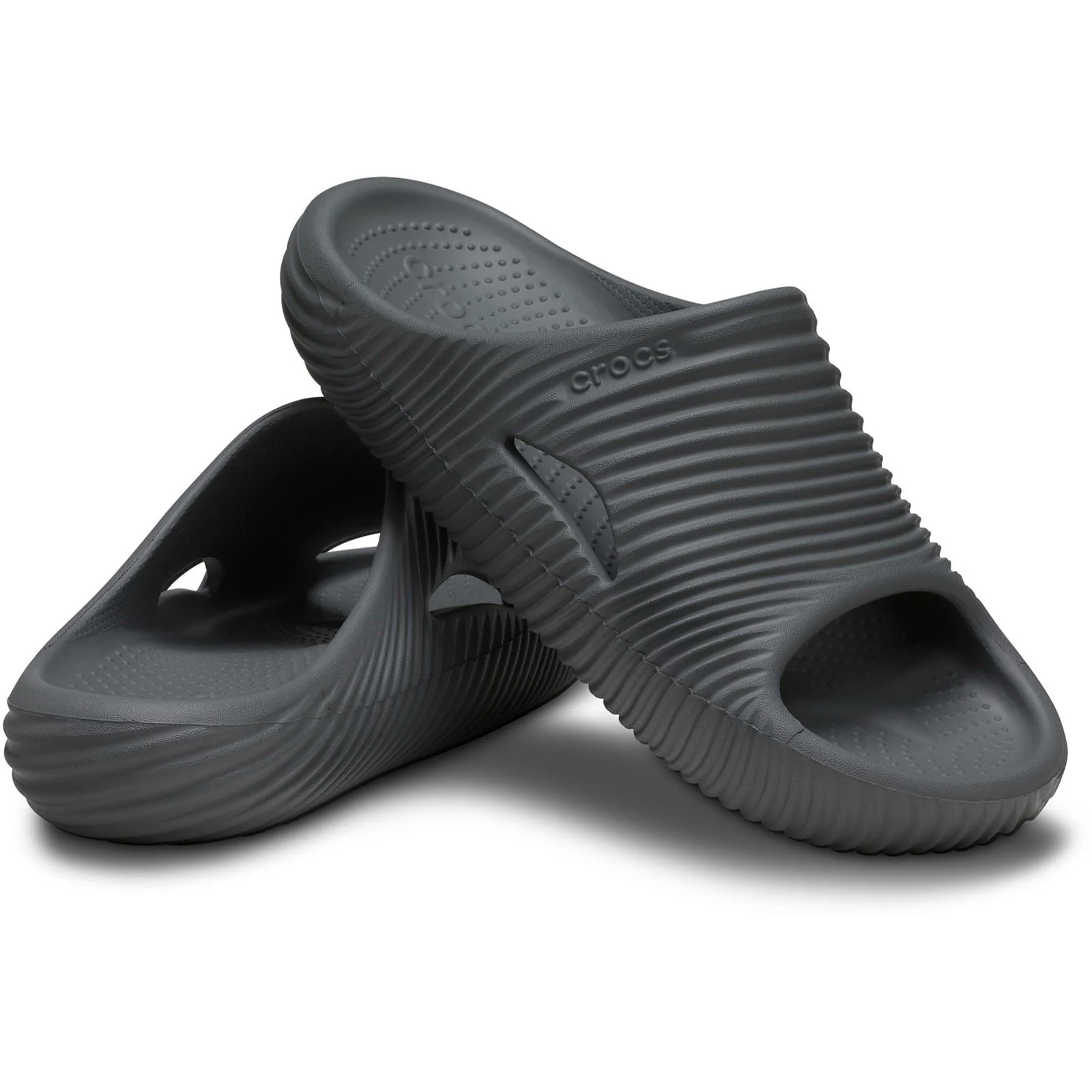 Crocs Mellow Tide Recovery Slide in Slate Grey - Image 3