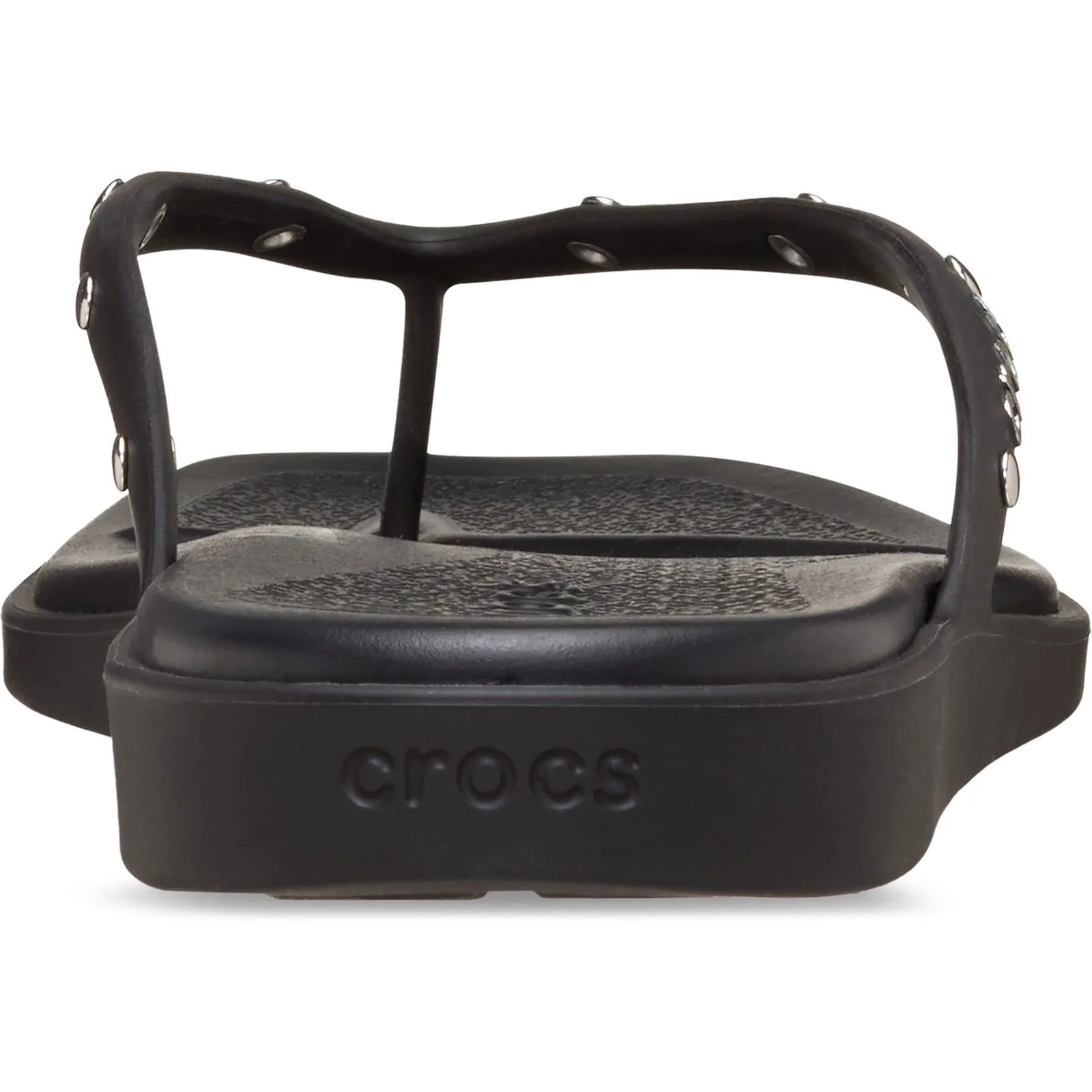 Crocs Miami Studded Flip Thermoplastic Women's Black Flip Flops - Image 2