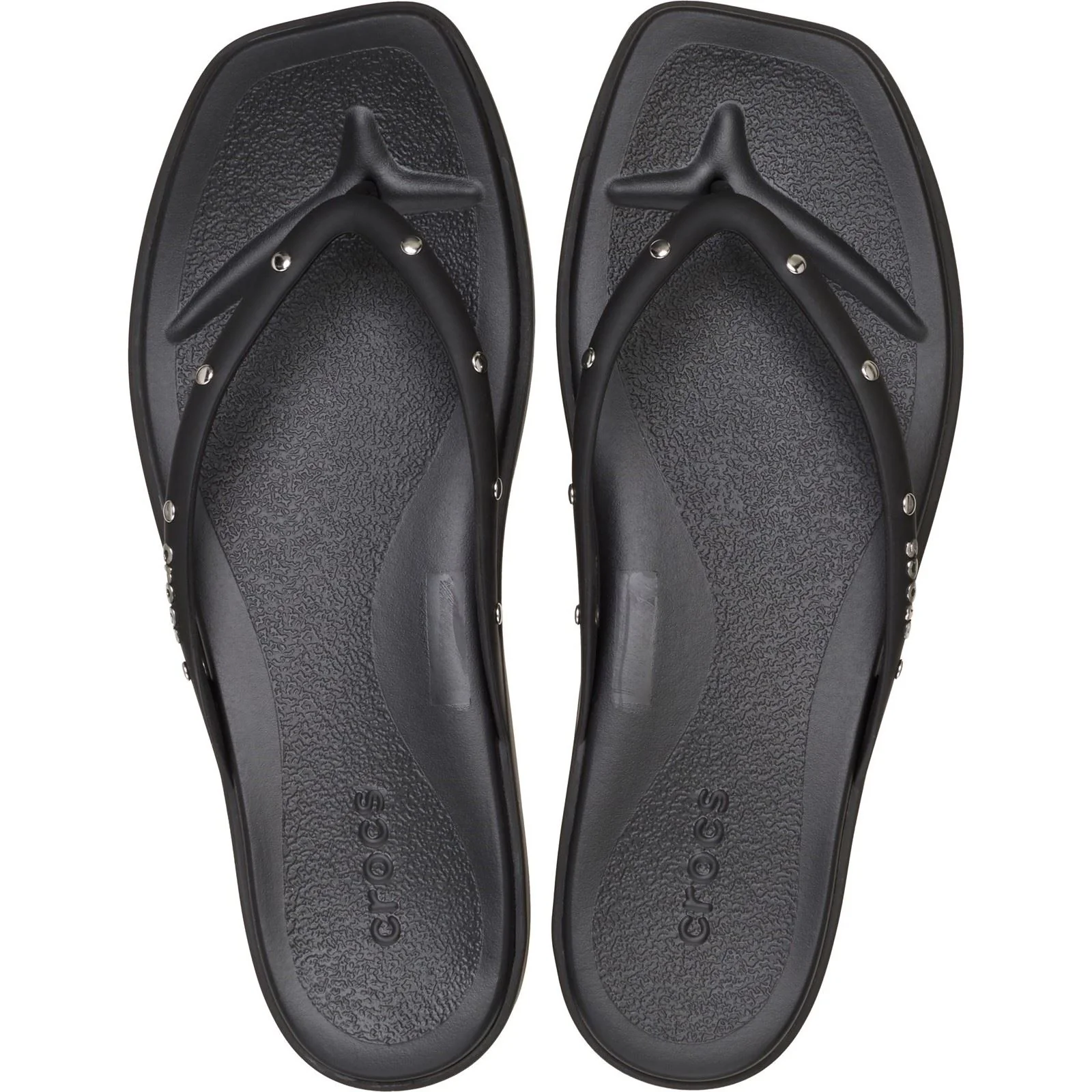 Crocs Miami Studded Flip Thermoplastic Women's Black Flip Flops - Image 5
