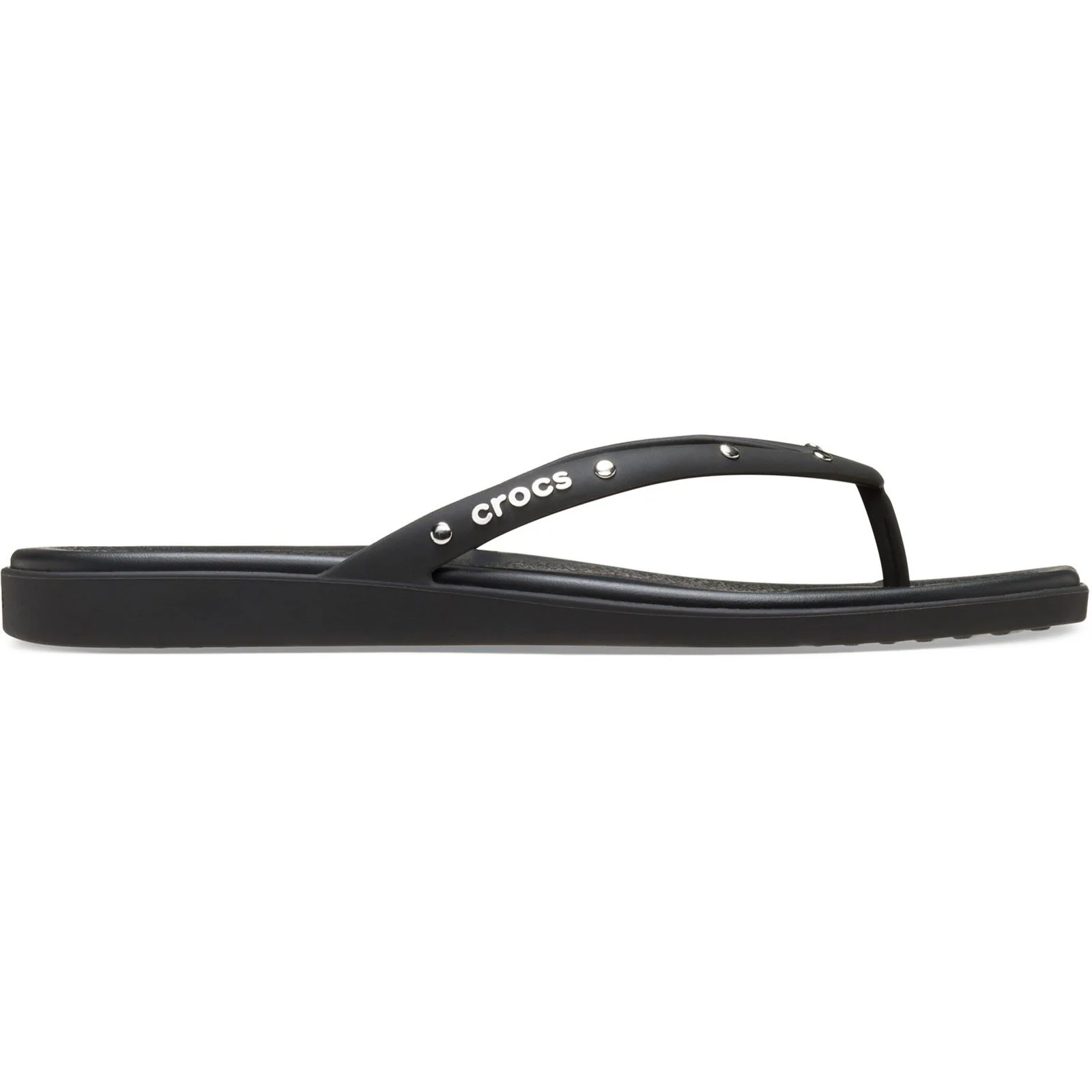 Crocs Miami Studded Flip Thermoplastic Women's Black Flip Flops - Image 6