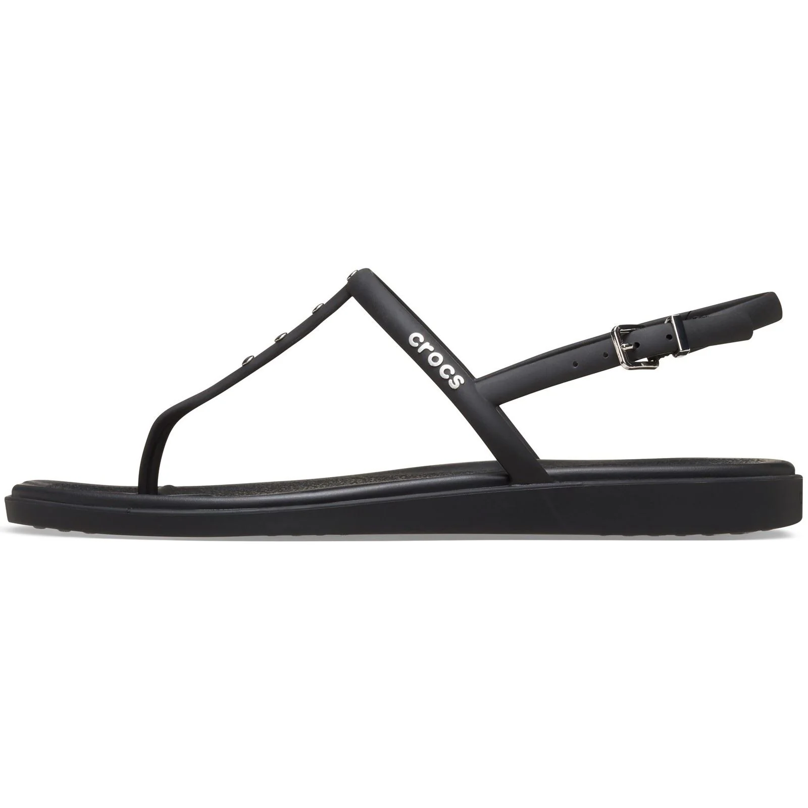 Crocs Miami Studded Thong Flip Thermoplastic Women's Black Sandals - Image 6