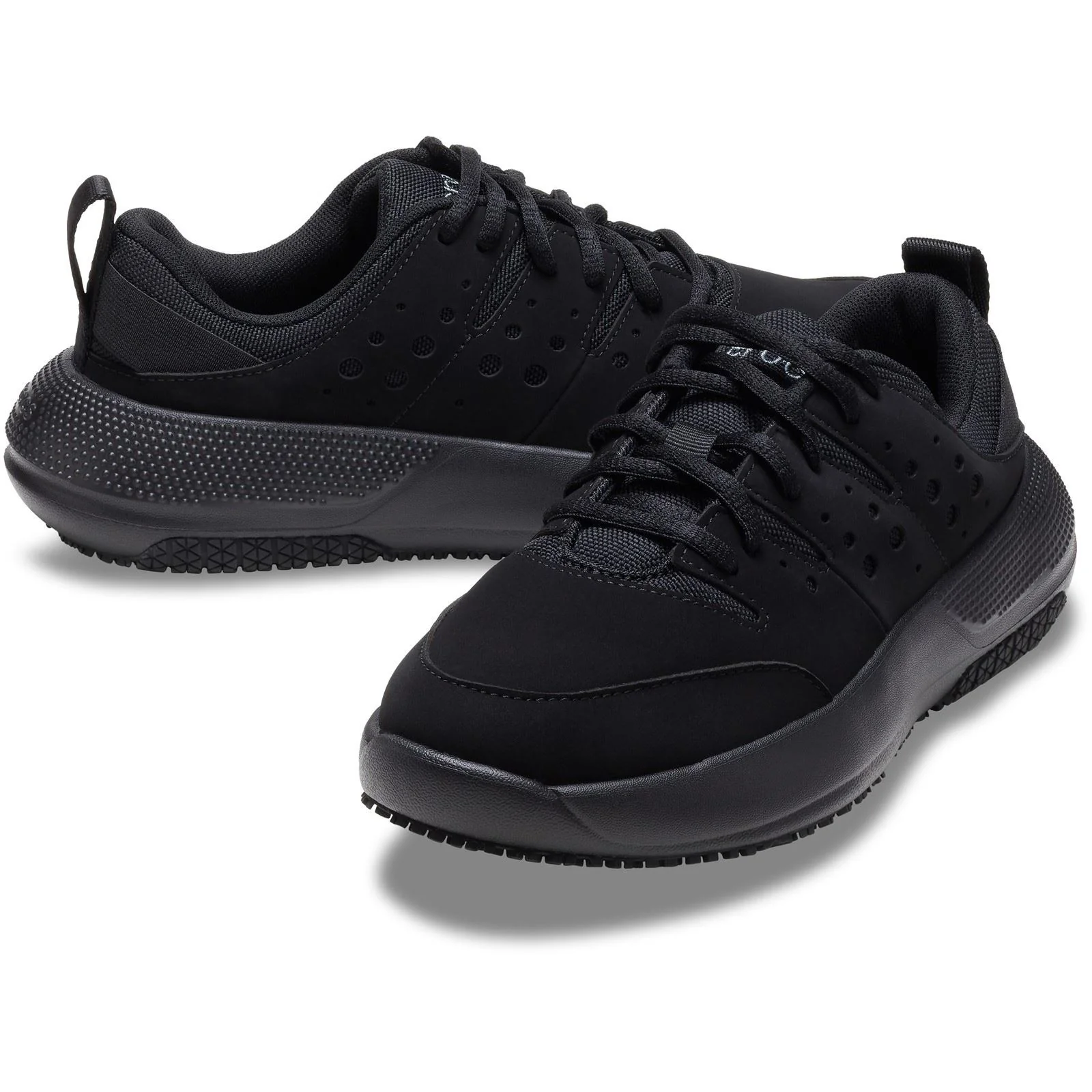 Crocs On the Clock Polyurethane Women's Triple Black Trainers - Image 3