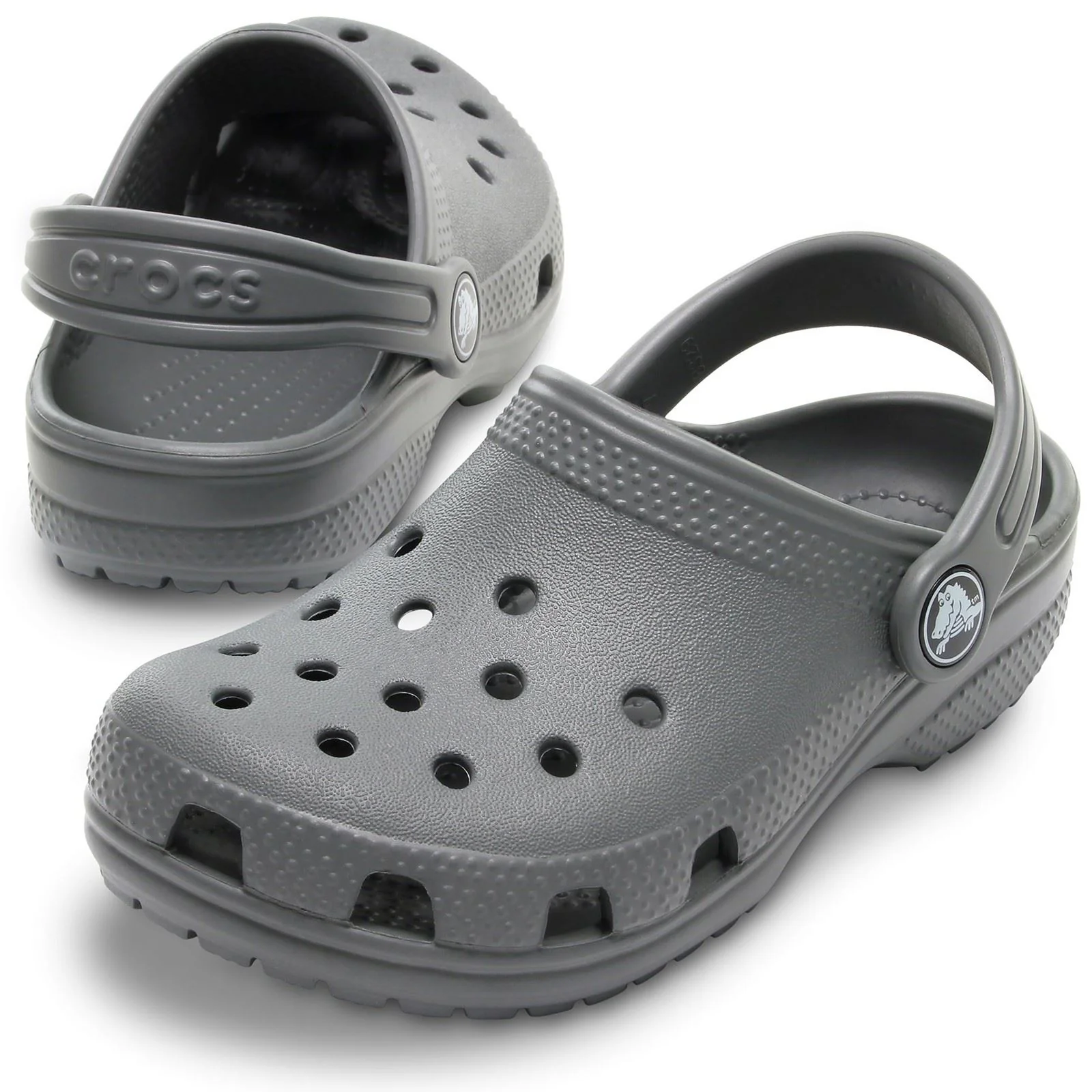 Crocs Toddler Classic Croslite Rubber Slate Grey Loafers - Image 3