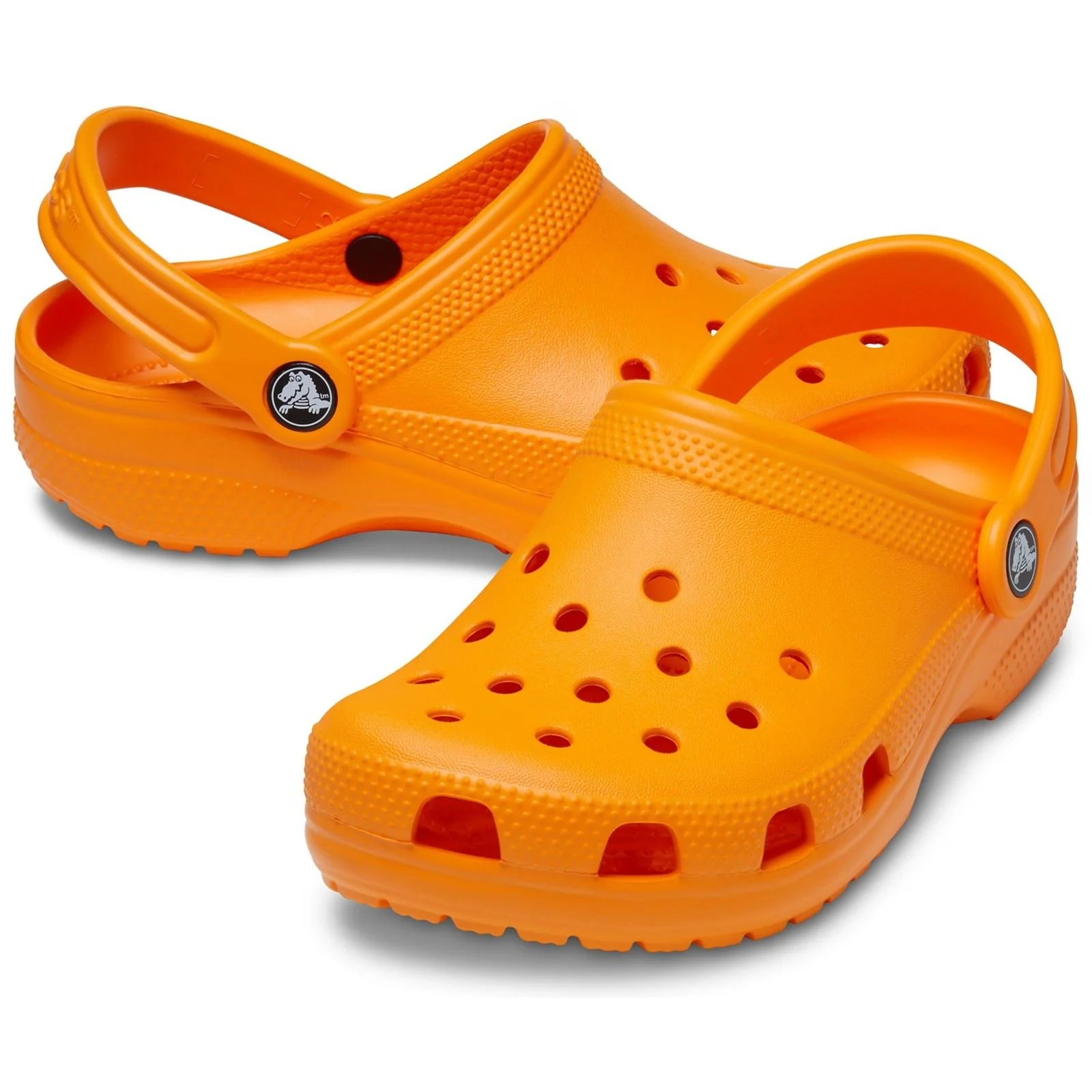 Crocs Toddler Classic Thermoplastic Orange Zing Loafers - Image 3