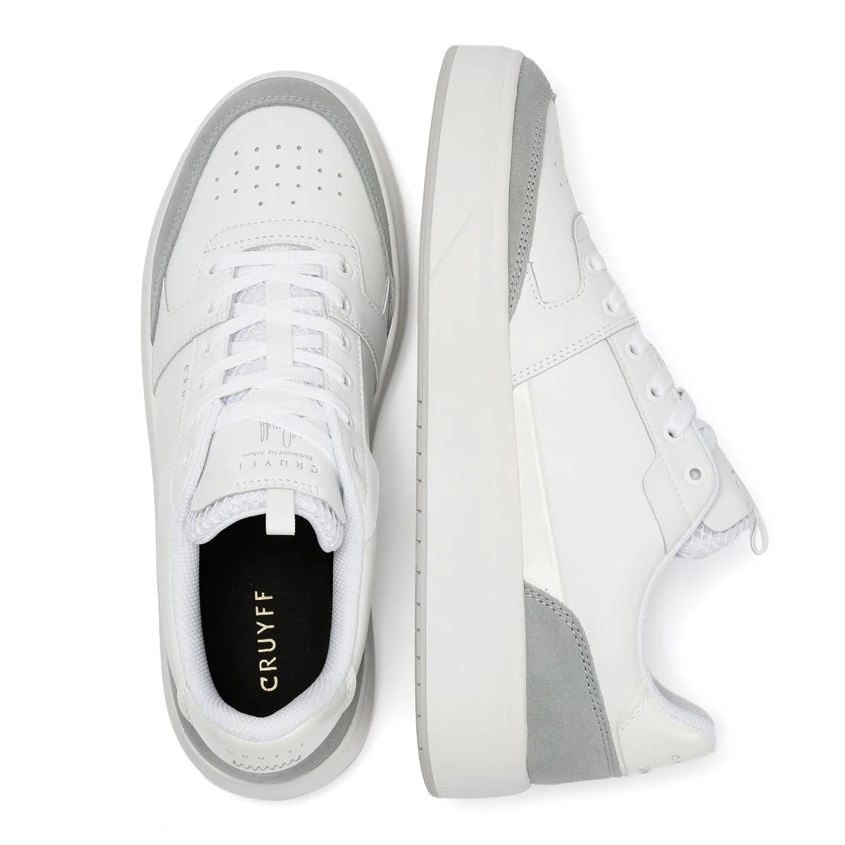 Cruyff Endorsed Pro Men's White/Blue Trainers - Image 8