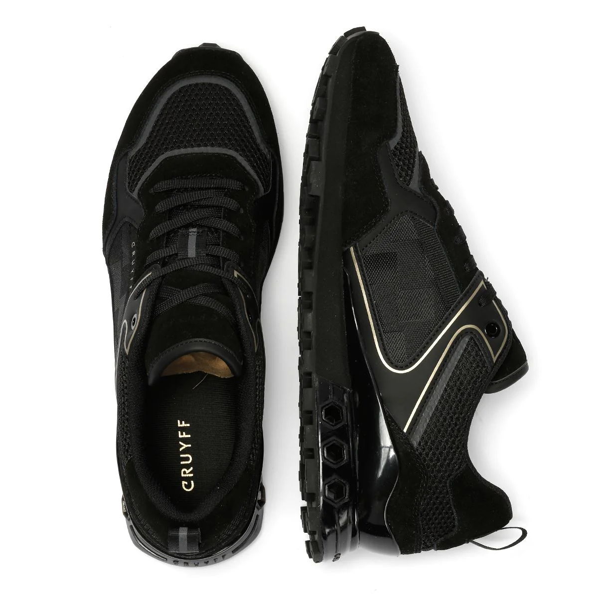 Cruyff Fuori Men's Black/Gold Trainers - Image 8