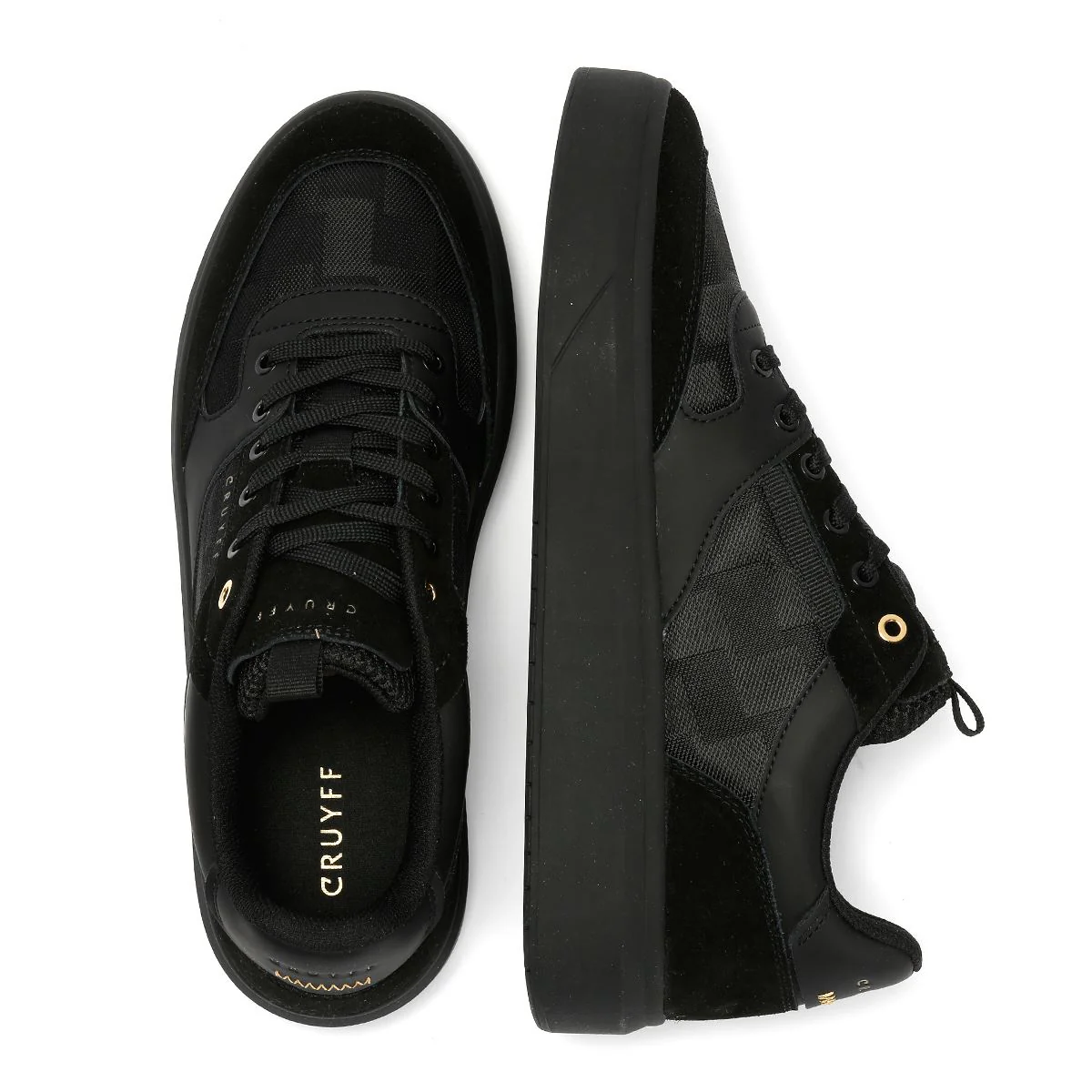 Cruyff Terra Court Men's Black/Gold Trainers - Image 8