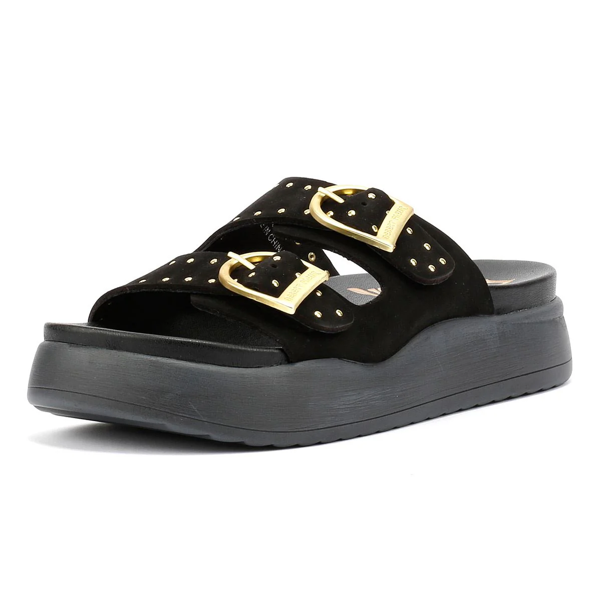 Desert Fleur Girasol Nubuck Women's Black Sandals - Image 3