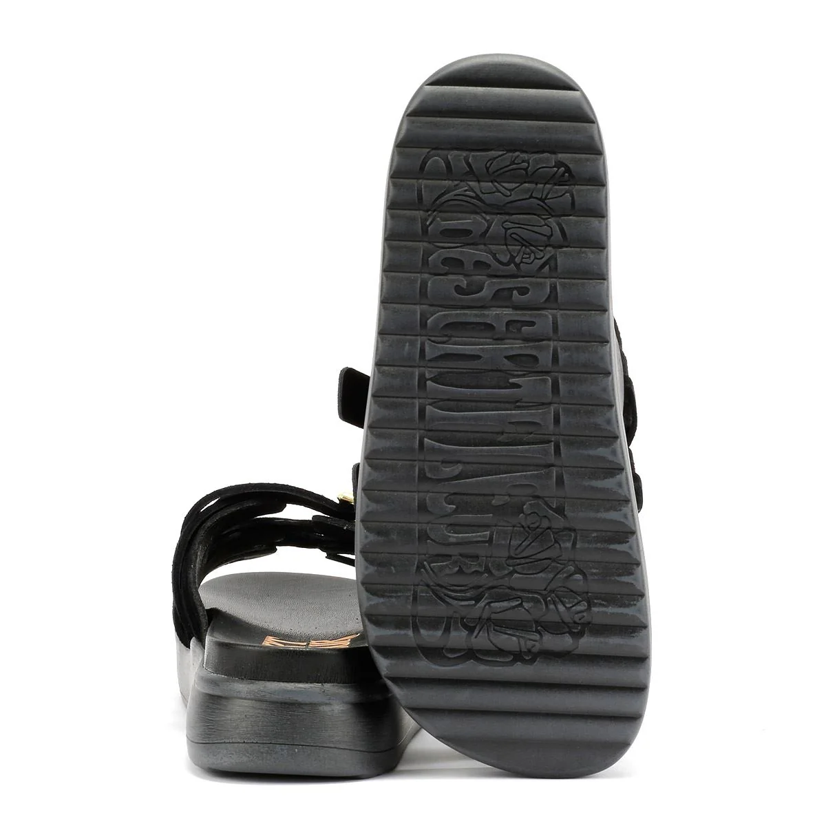 Desert Fleur Gypsum Tennesee Suede Women's Black Sandals - Image 4