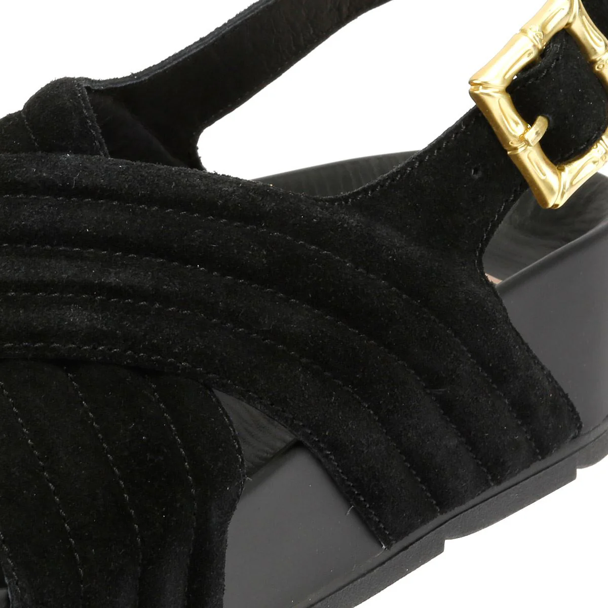 Desert Fleur Sparks Suede Women's Black Sandals - Image 7